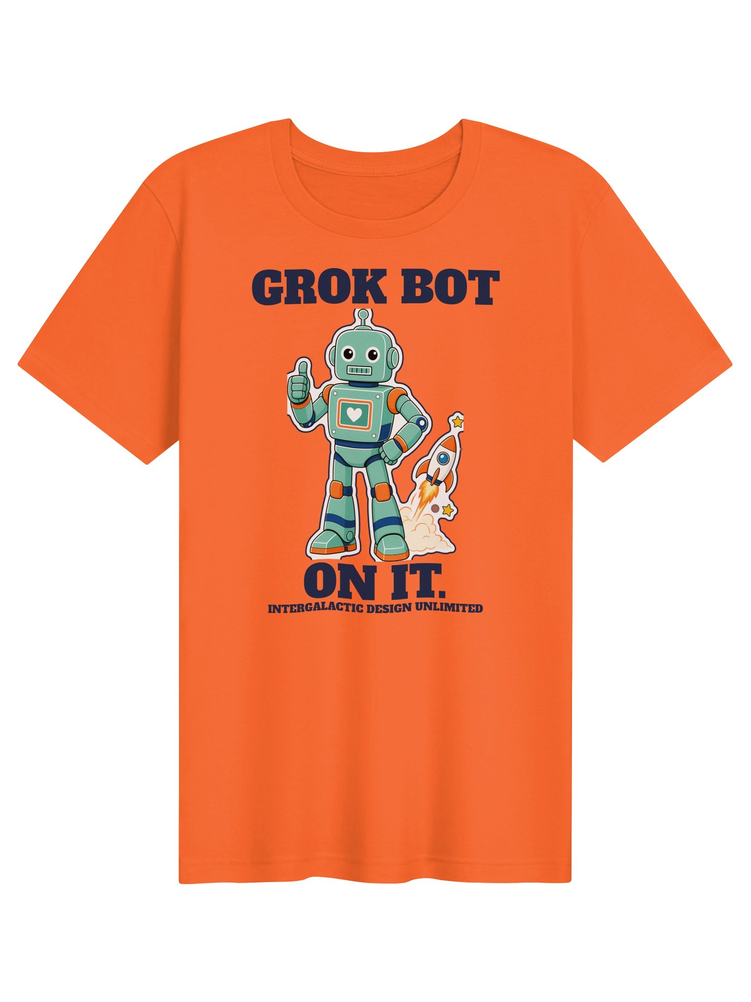 Grok Bot: On It. Retro Robot Tee (Light) product image (1)