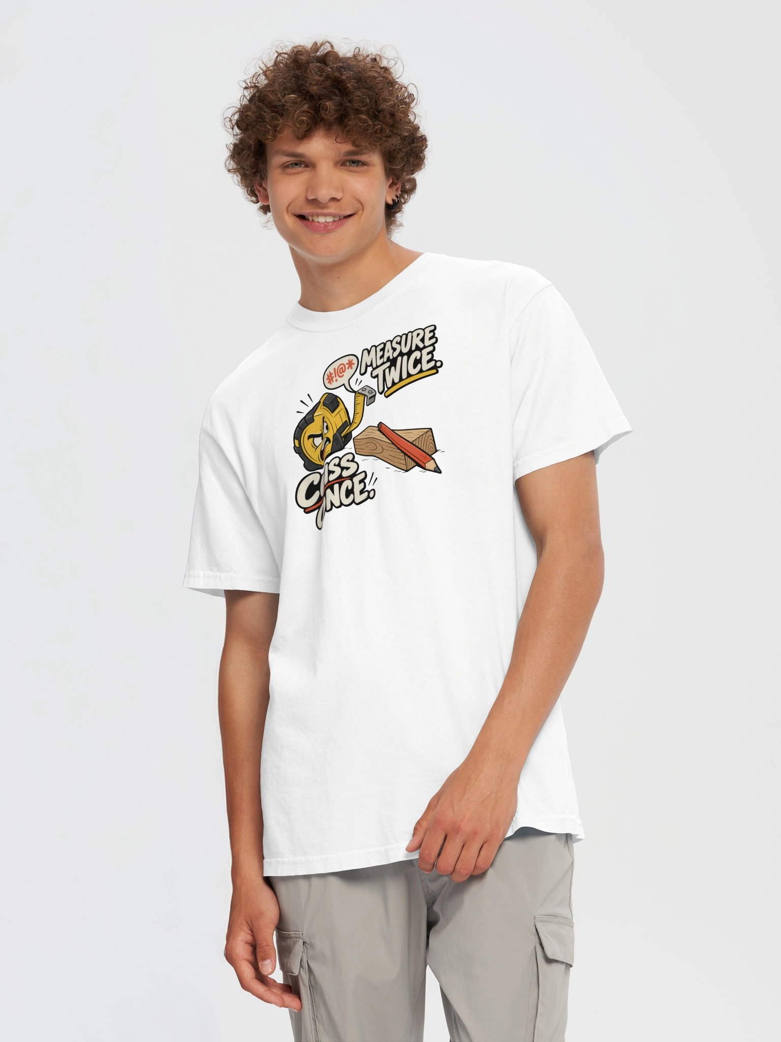 "Measure Twice. Cuss Once." Heavyweight T-Shirt product image (5)