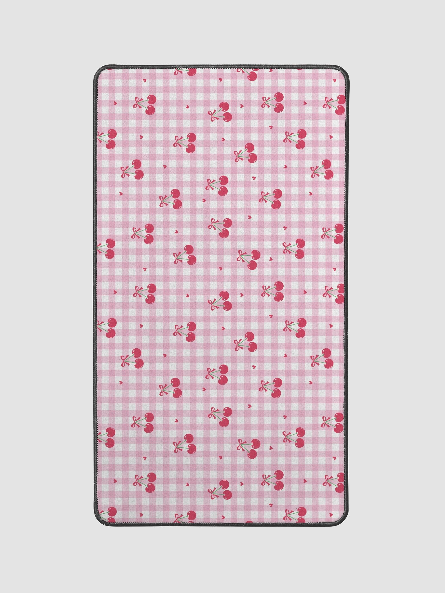 Cherries and Plaid Dreams Desk Mat-12'' x 22'' product image (1)