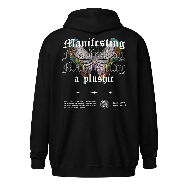 Clean Sleeves Manifesting a Plushie Zip Up Hoodie - Grunge Butterfly Edition product image (2)