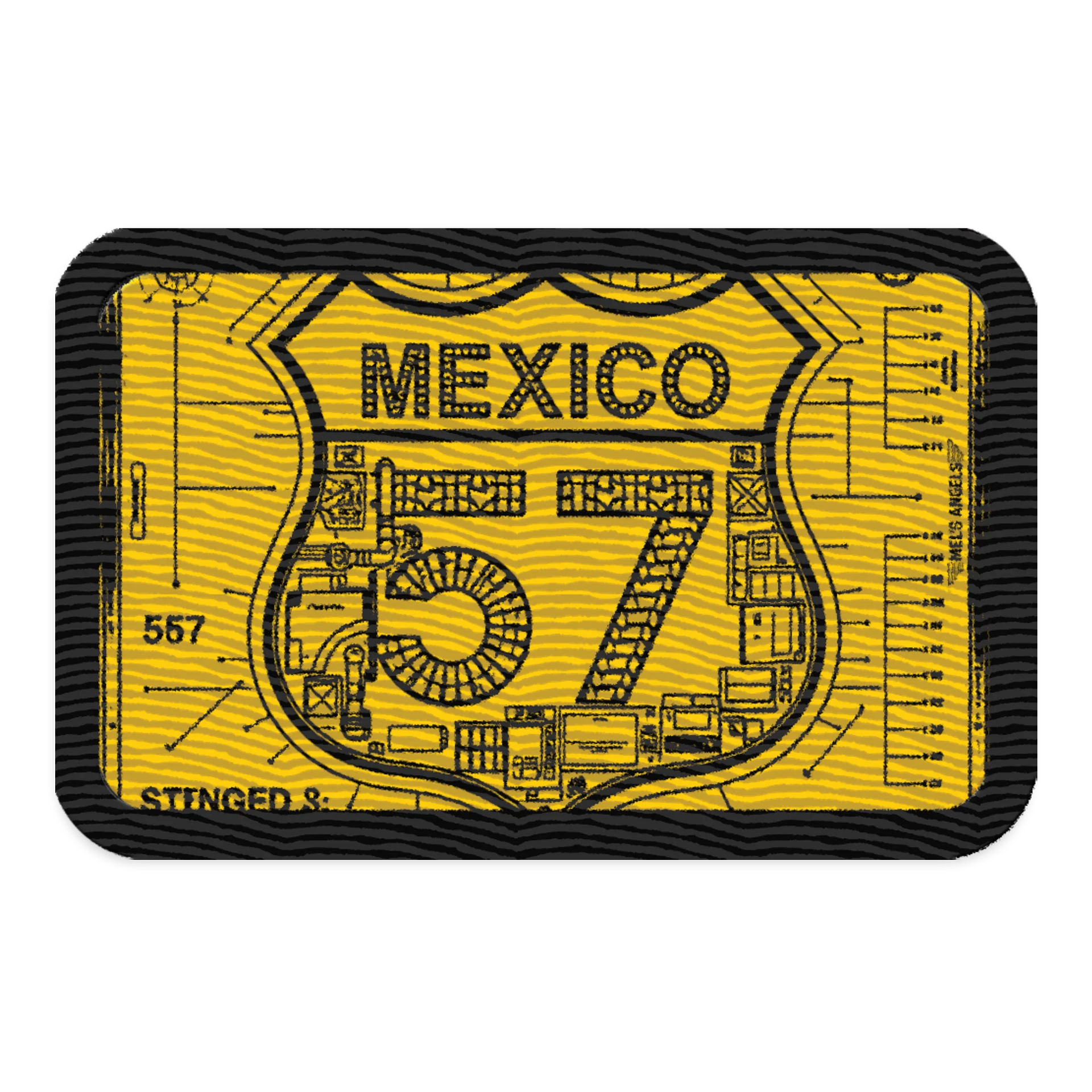 Mexico 57 Road Badge Patch | Mel’s Angels Cross-Border Crew Emblem product image (1)