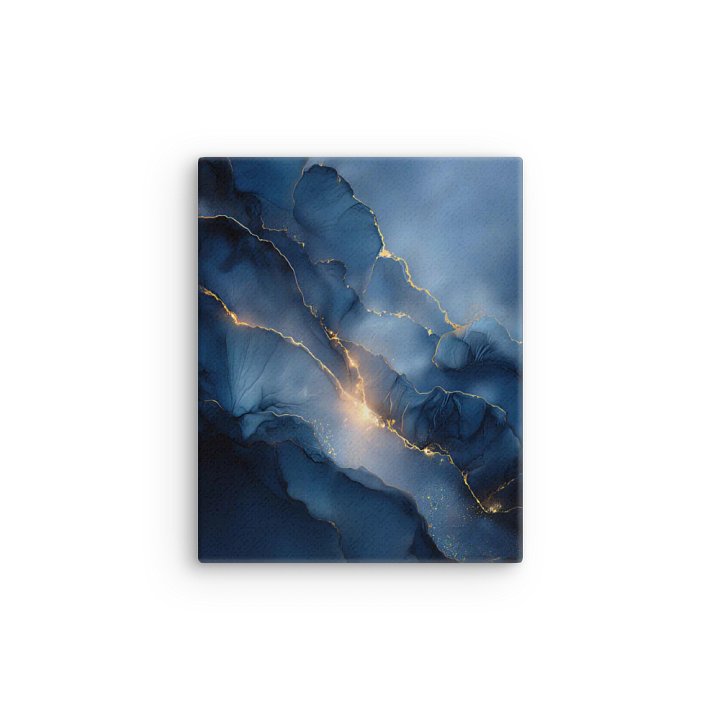 Midnight Currents – Abstract in Deep Blue and Gold Accents product image (12)