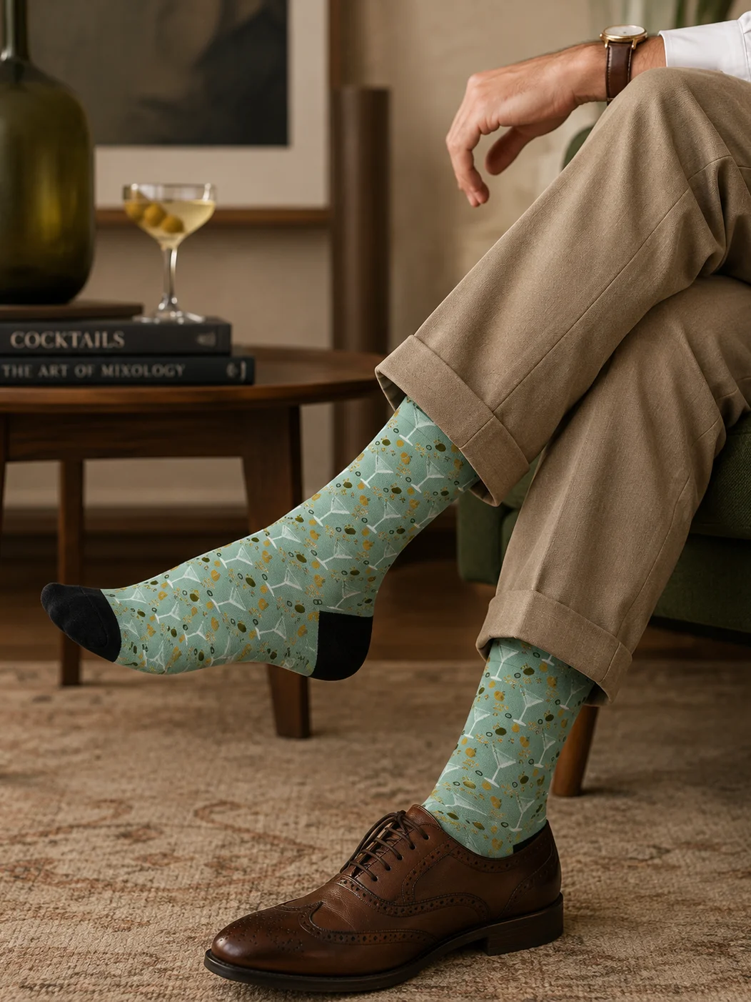 Diamond Martini Twist Premium Sustainable Crew Socks product image (1)