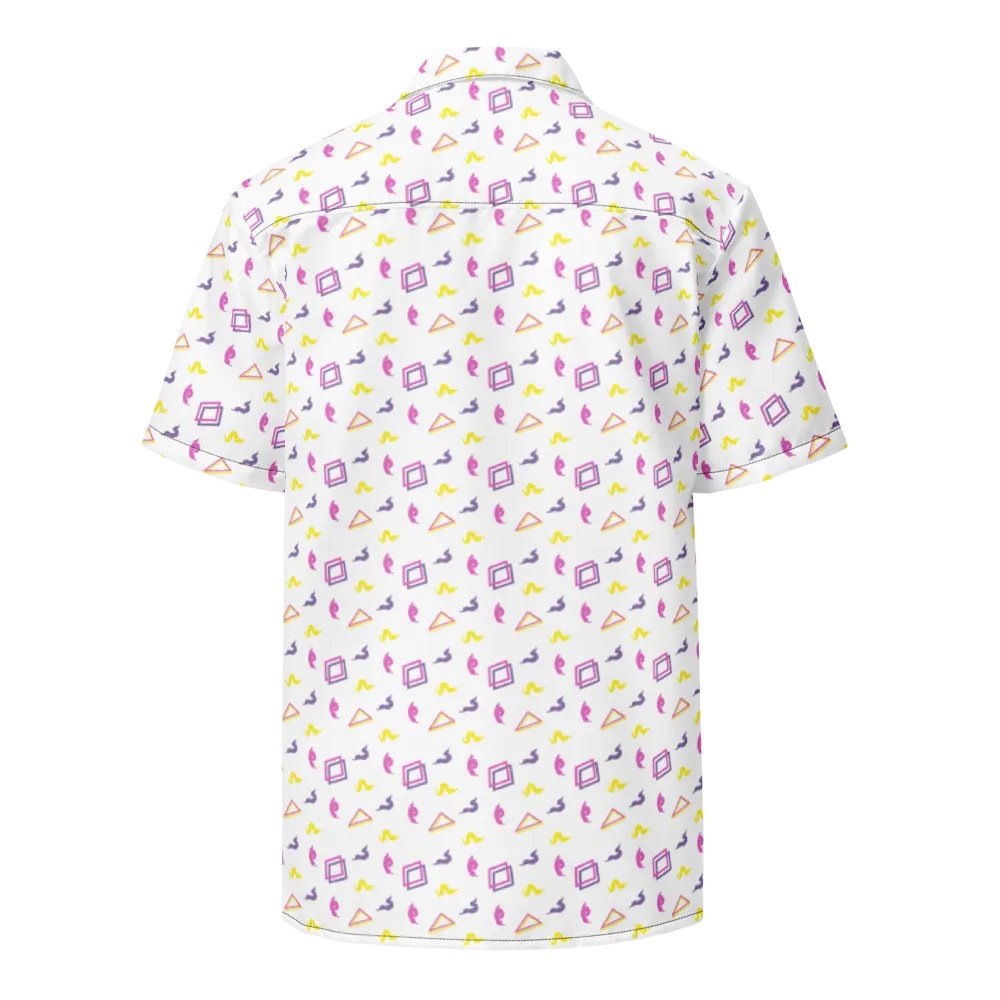 Oh Worm white pattern button down shirt product image (3)
