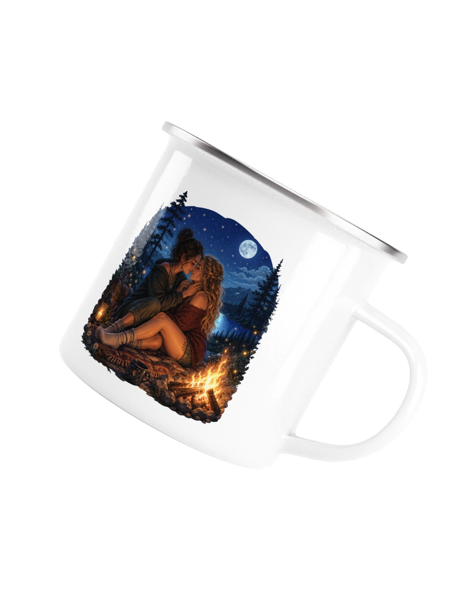 Sapphic Campfire Enamel Mug product image (5)