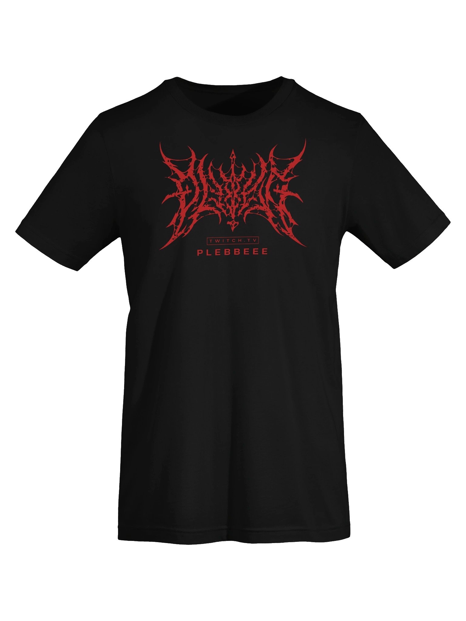 PLEBBEEE Metal Logo Tee | Black/Red product image (5)