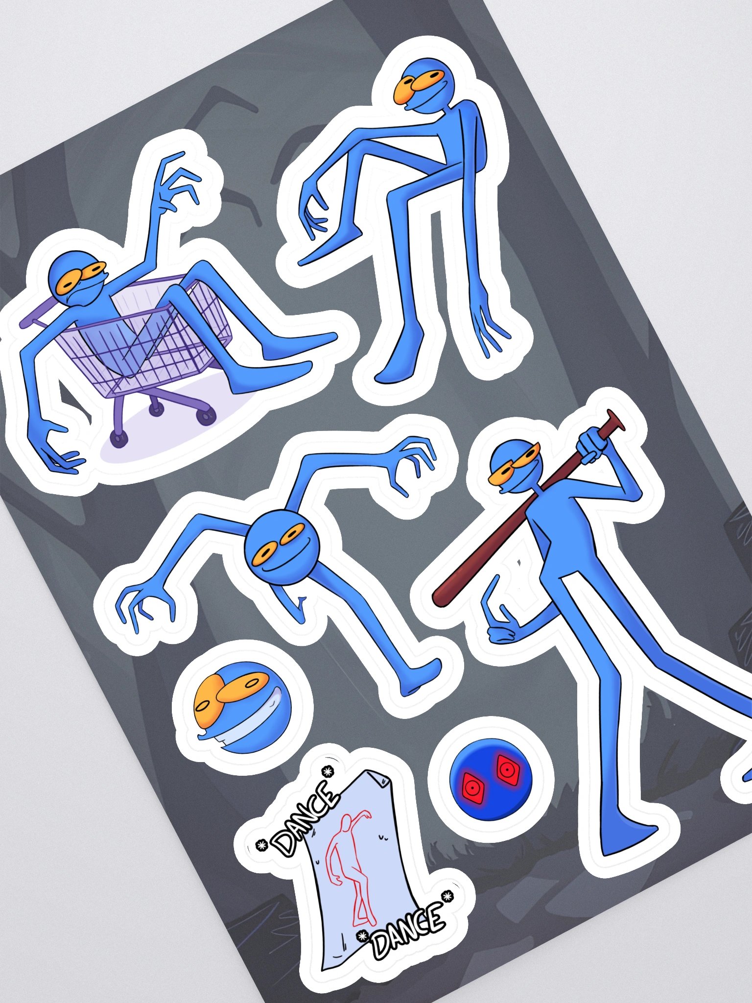 Blue Guy Sticker Sheet - Volume 1 product image (1)