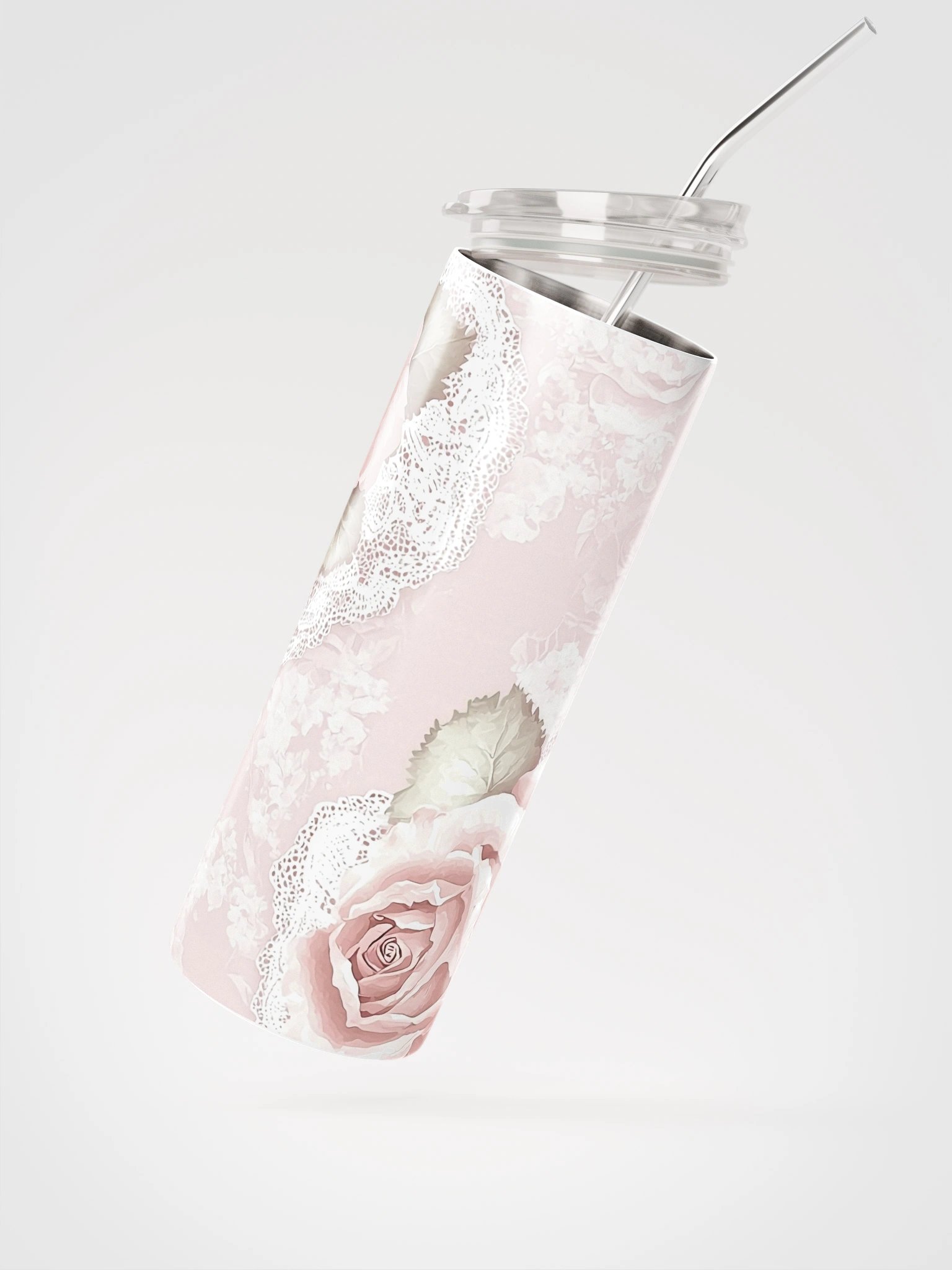 Lace Rose Stainless Steel Tumbler product image (2)