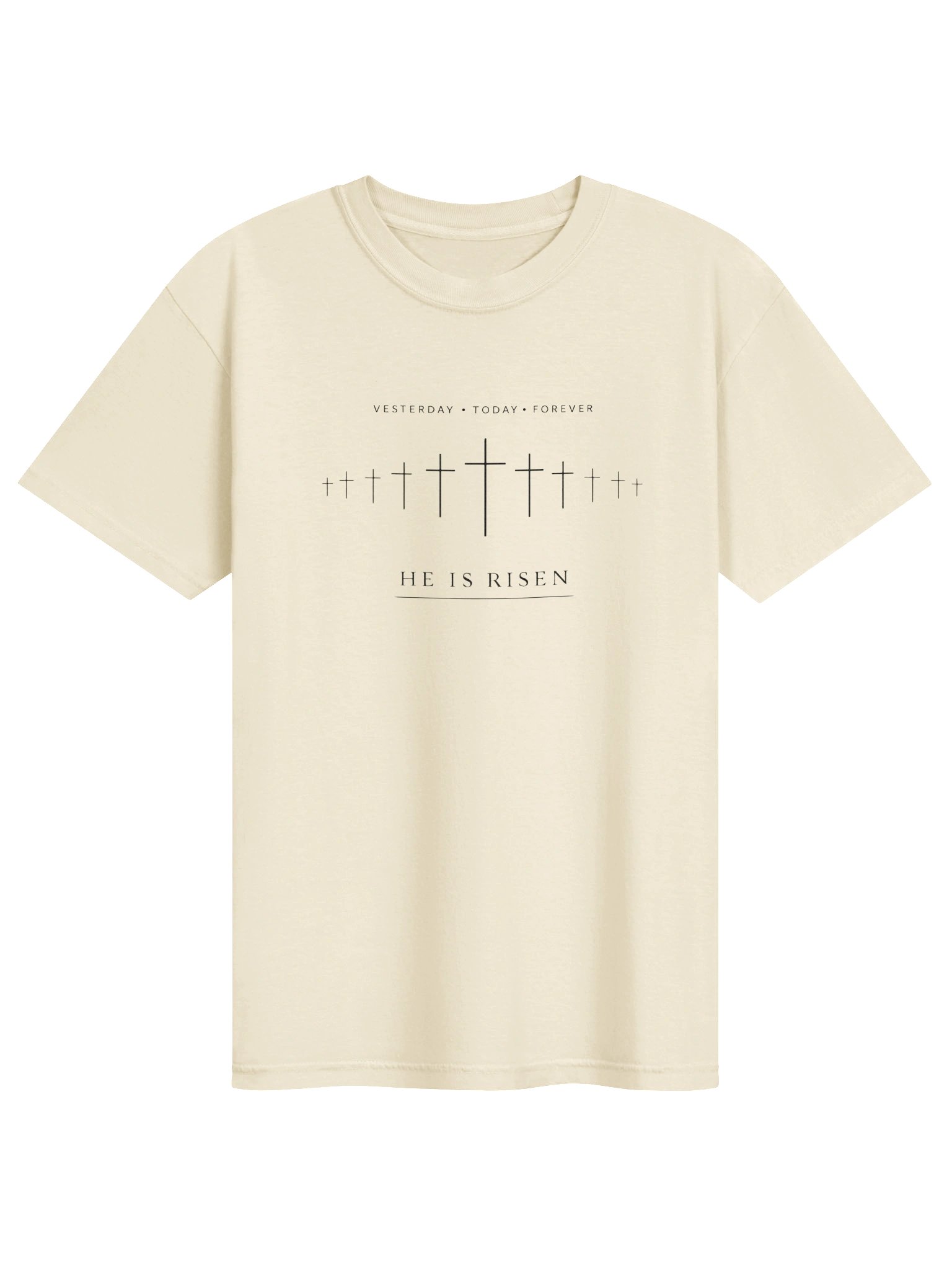 Yesterday • Today • Forever Christian Crosses Minimalist Faith T-Shirt | Hebrews 13:8 | Christian Apparel | Kingdom Life Co. product image (26)