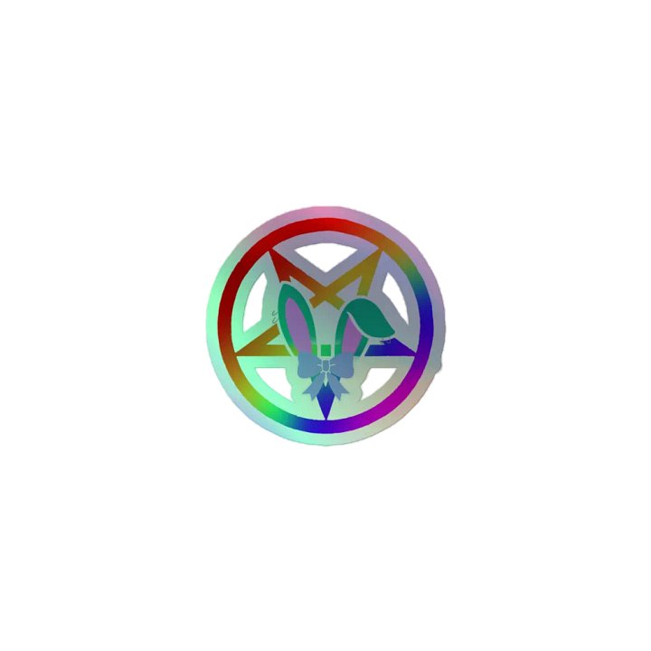 Bunny Pentagram Holographic Sticker product image (1)