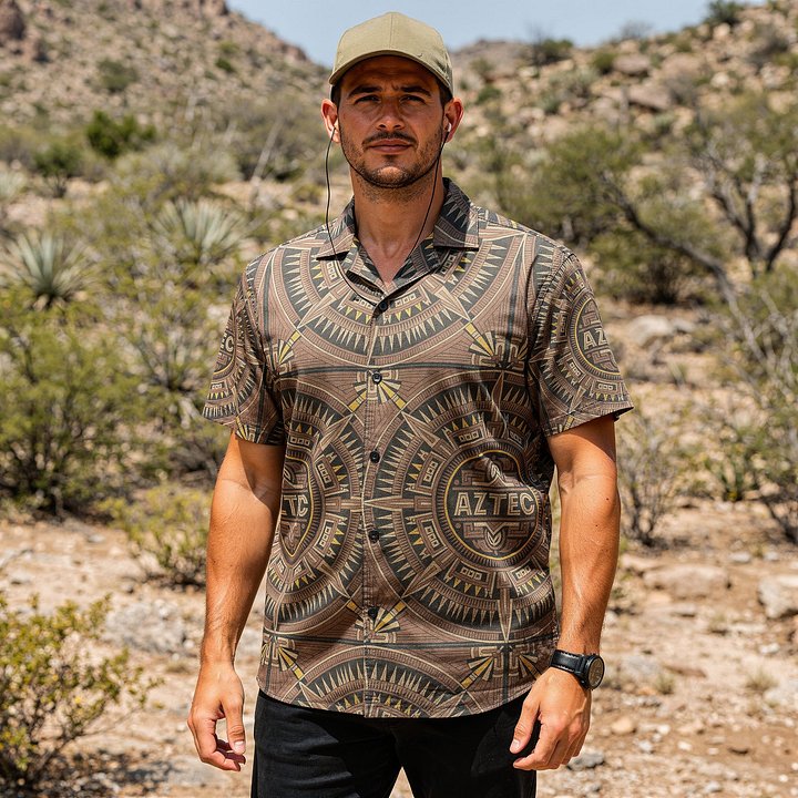 Aztec Ritual Shirt — Ancient Geometry 01 product image (2)