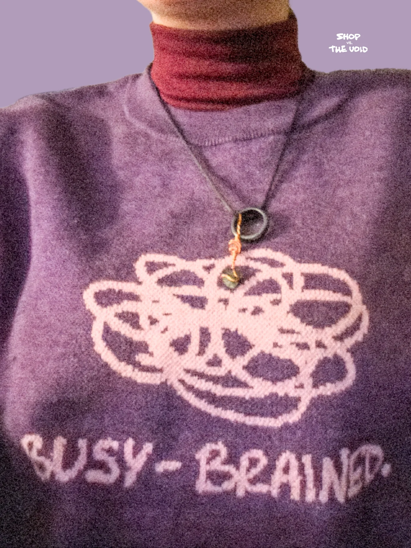 BUSY-BRAINED (duotone purple) knitwear classic crewneck product image (5)