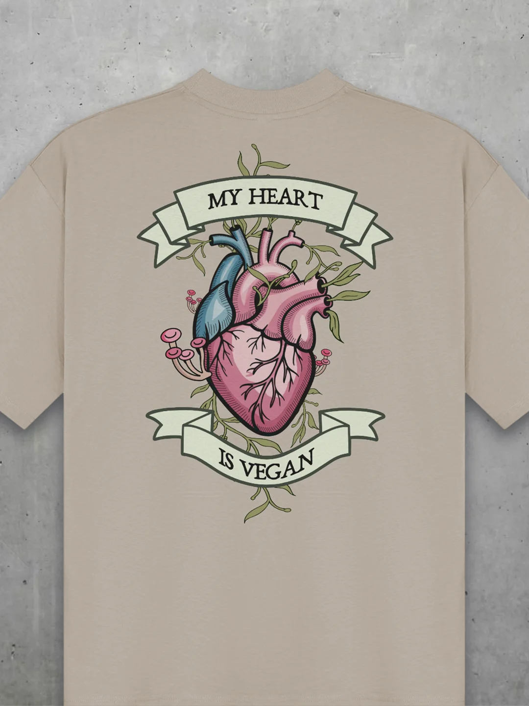 My Heart Is Vegan Oversized Tee product image (1)