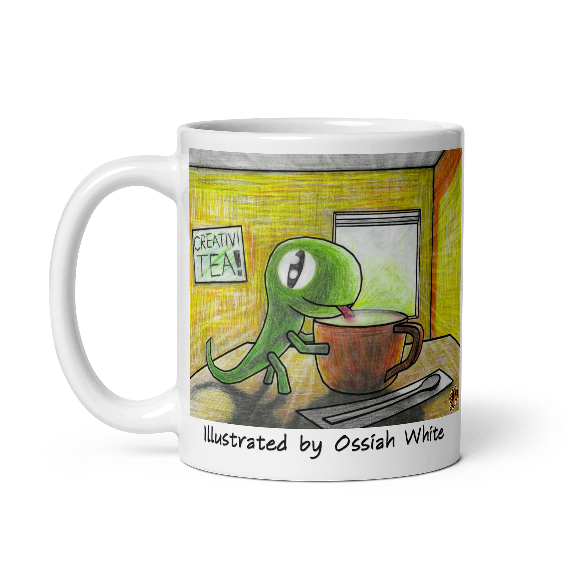 Tea drinking Lizard SiAh mug product image (1)