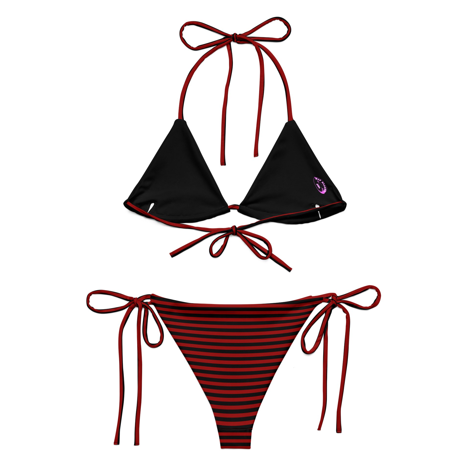 Blaque and Red Kat Skull Bikini product image (2)