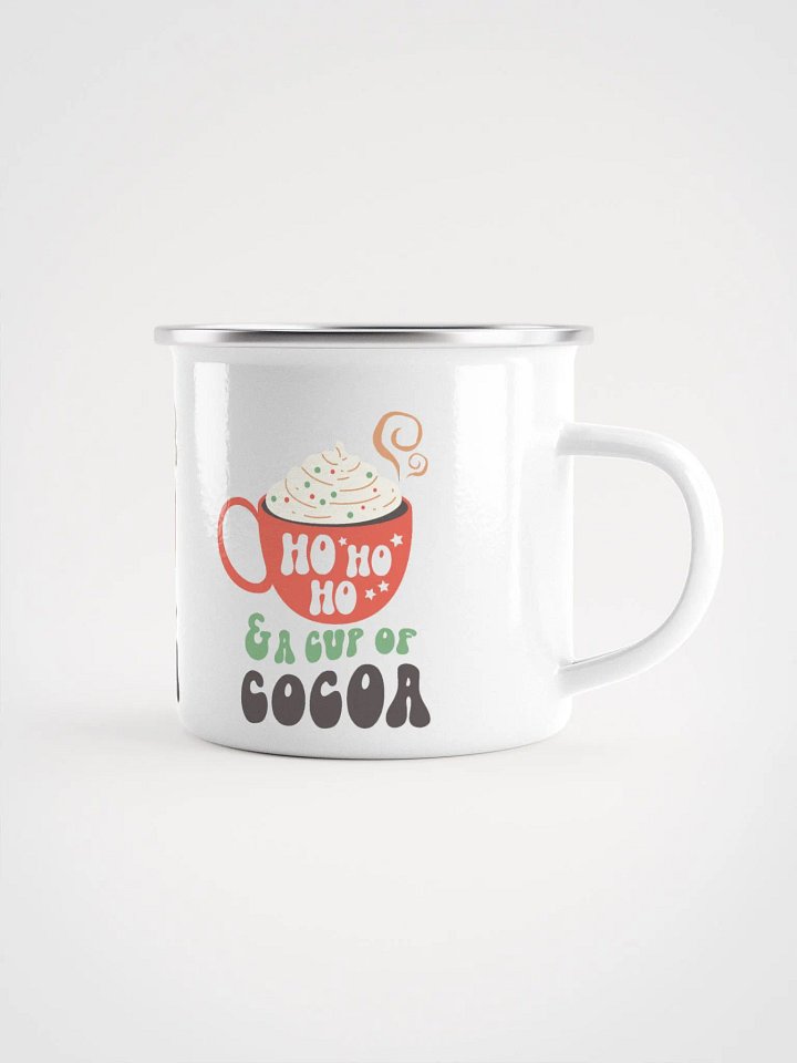 Ho Ho Ho Hot Chocolate Enamel Mug product image (1)