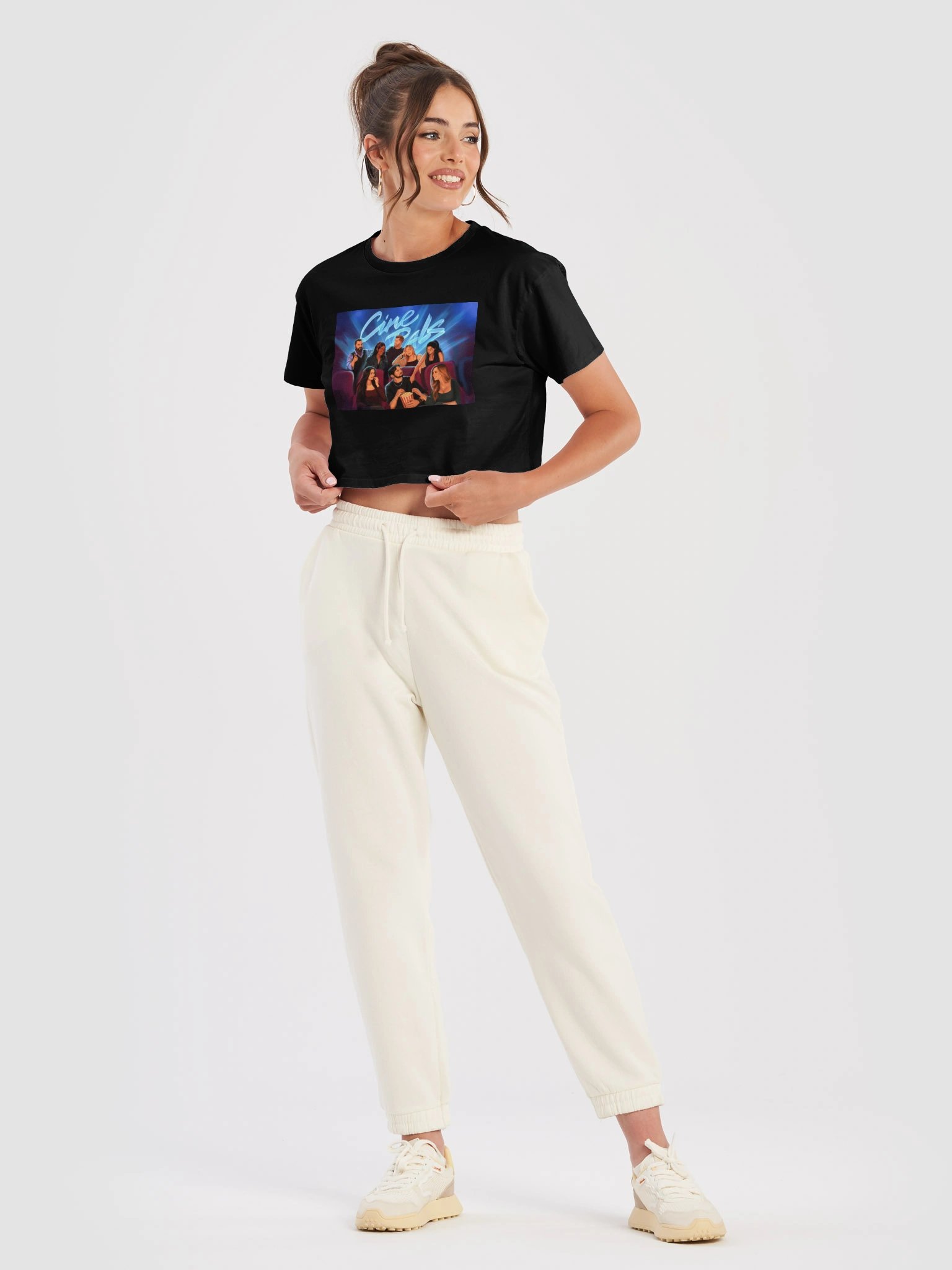 CINEPALS Movie Night Cropped Graphic Tee product image (3)