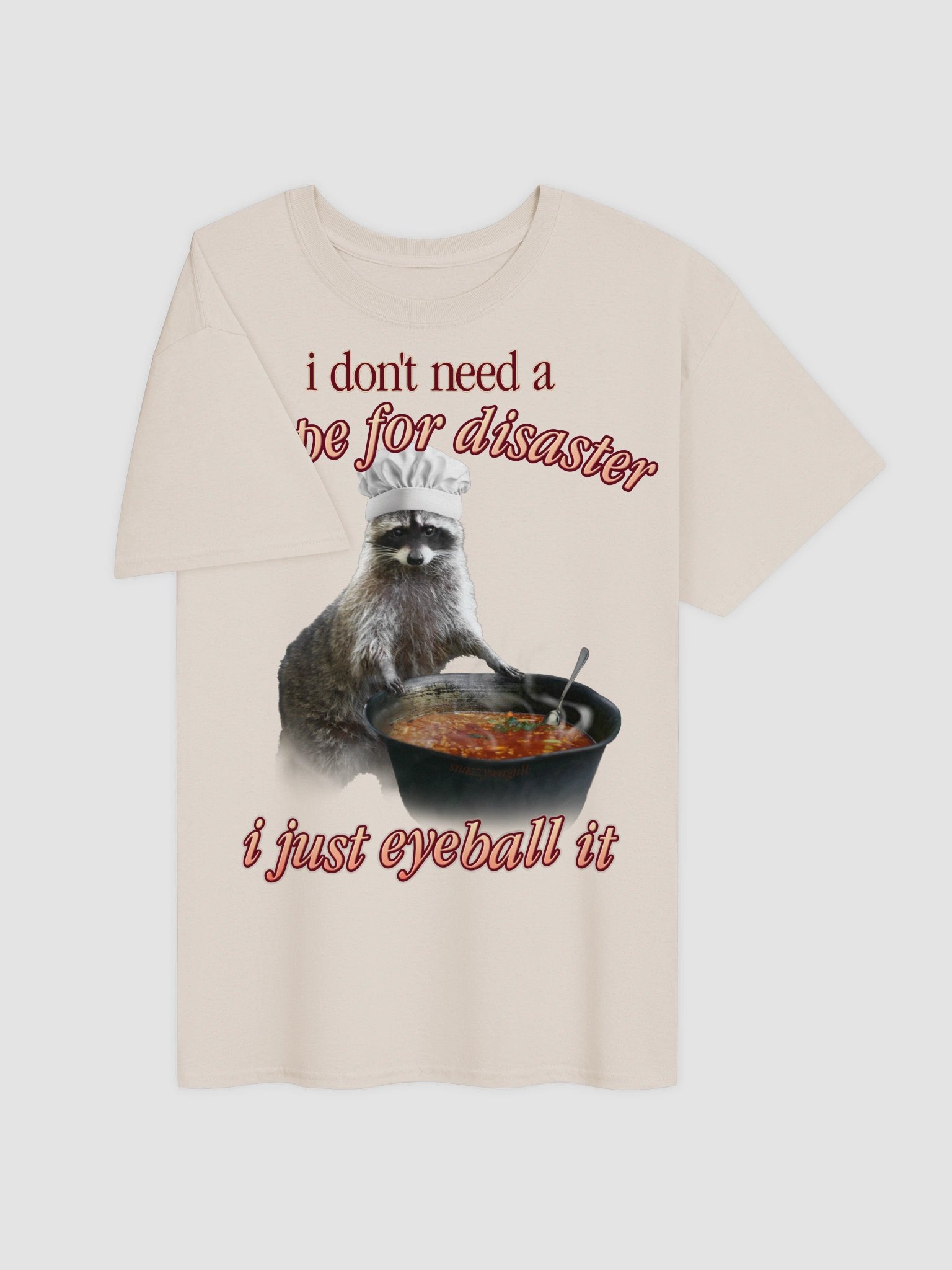 Recipe for Disaster Raccoon T-shirt product image (4)
