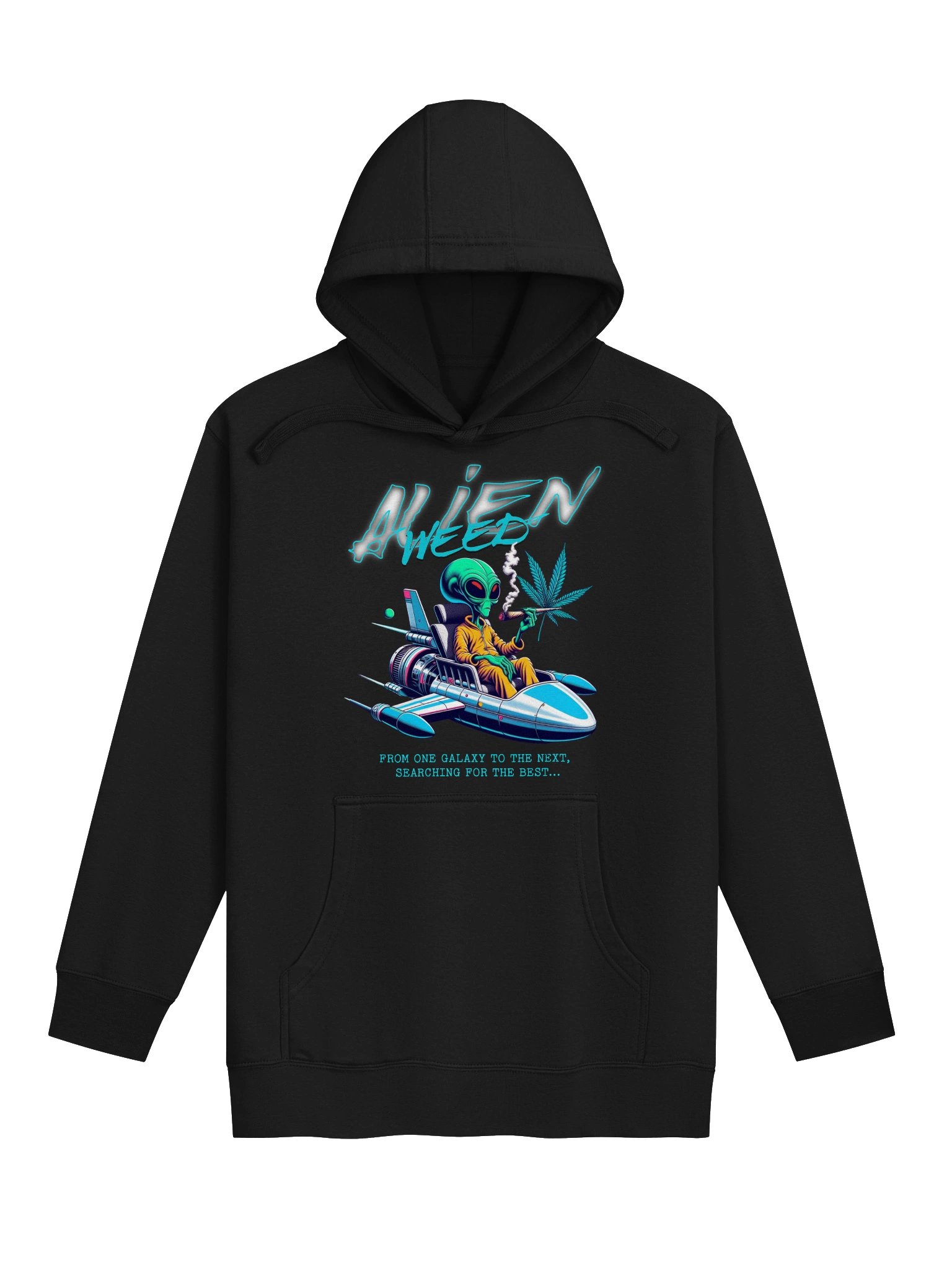 Alien Weed - Searching the Galaxy Hoodie - Premium Unisex Fit product image (2)