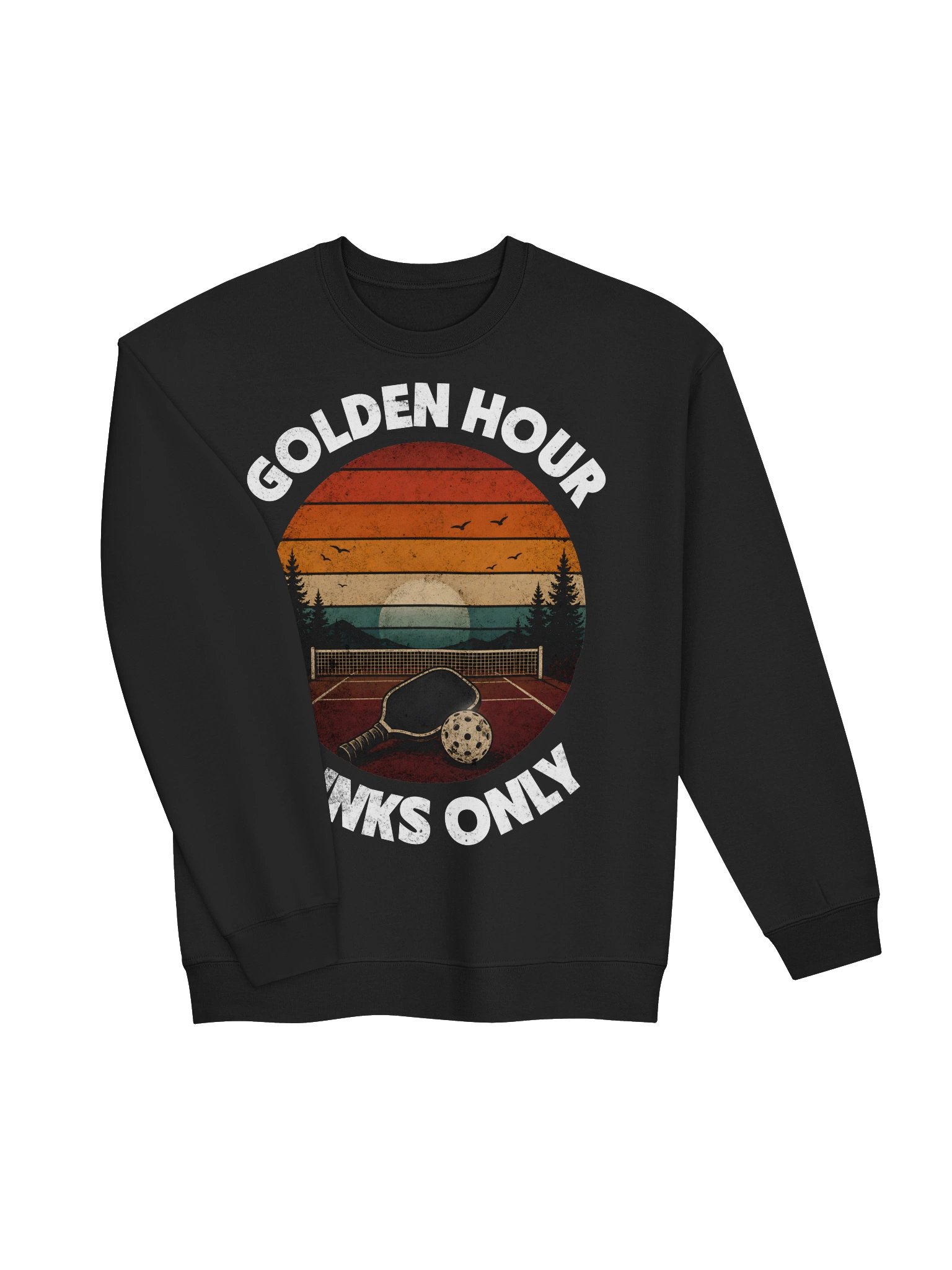 Golden Hour Dinks Only Pickleball Sweatshirt – Funny Pickleball Sweatshirt product image (24)
