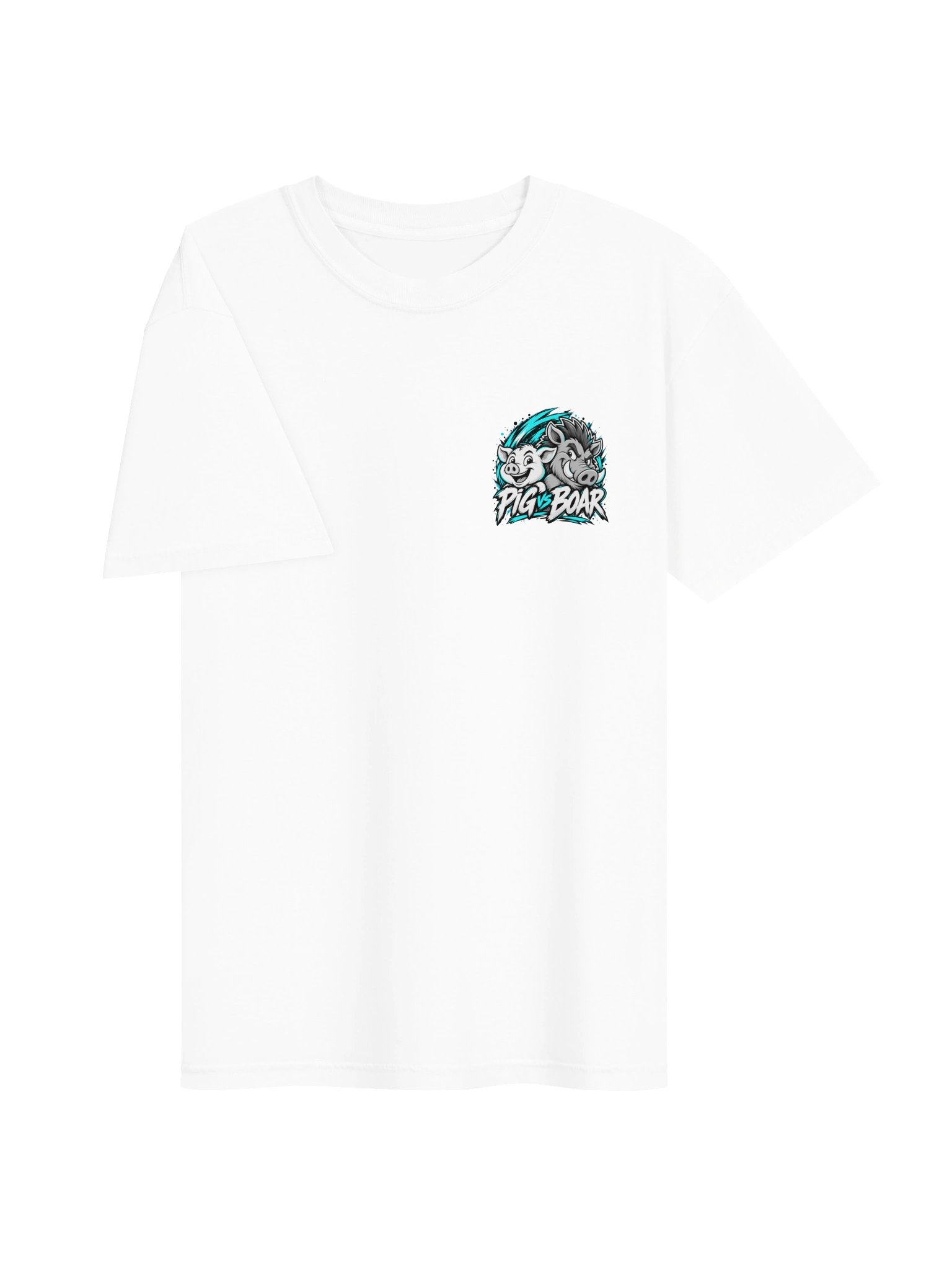 Pig vs Boar Showdown Adult Tee - Teal product image (3)