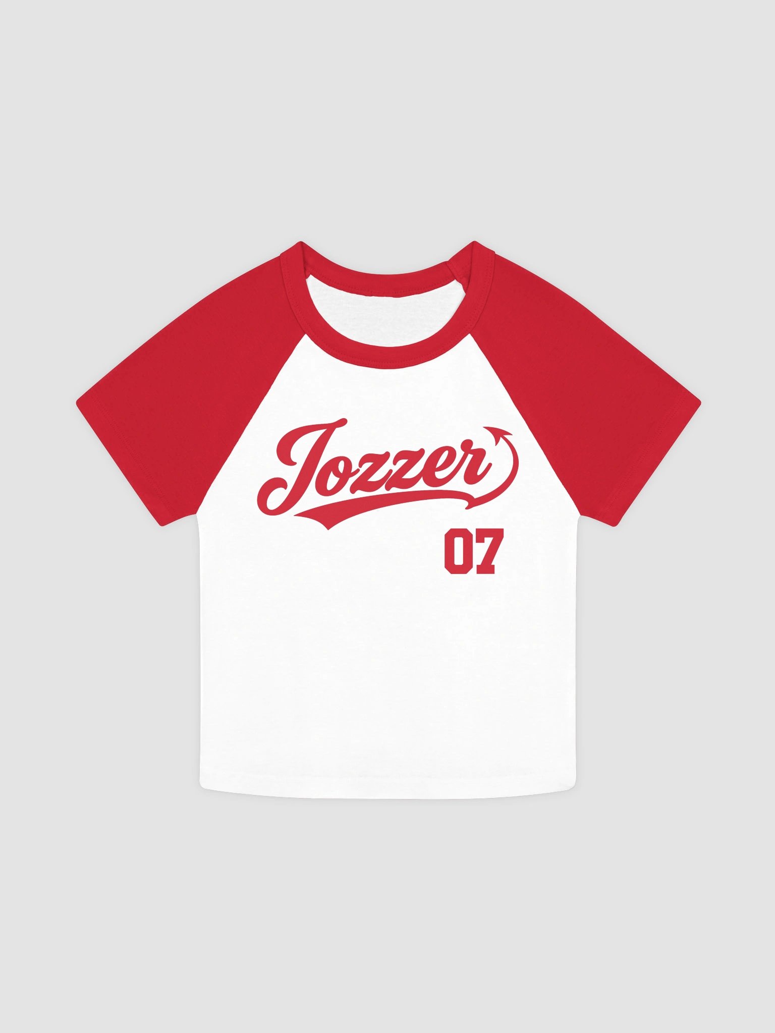 Jozzer Baseball Logo - Raglan Crop [Red] product image (1)