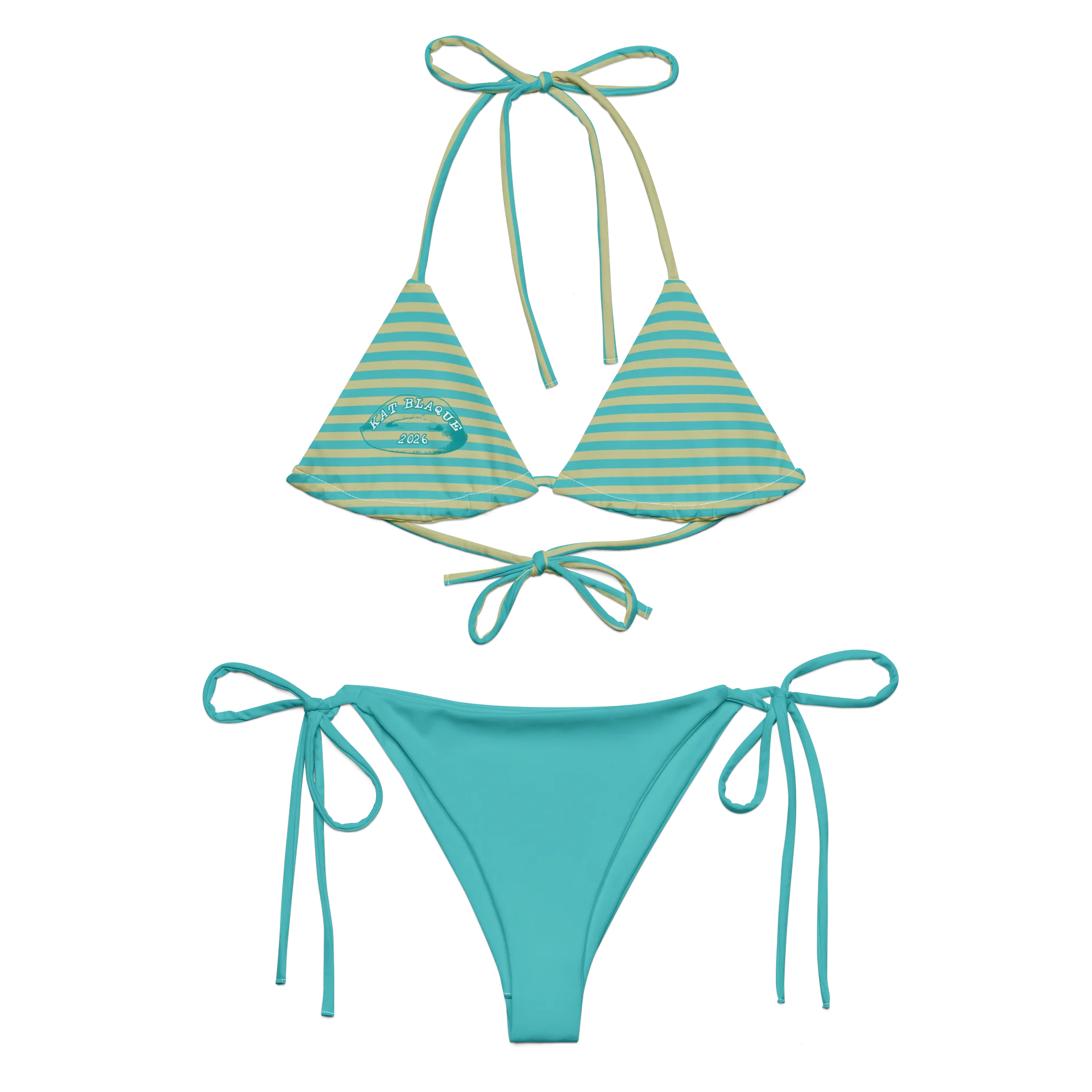 Green Stripped Bikini product image (1)