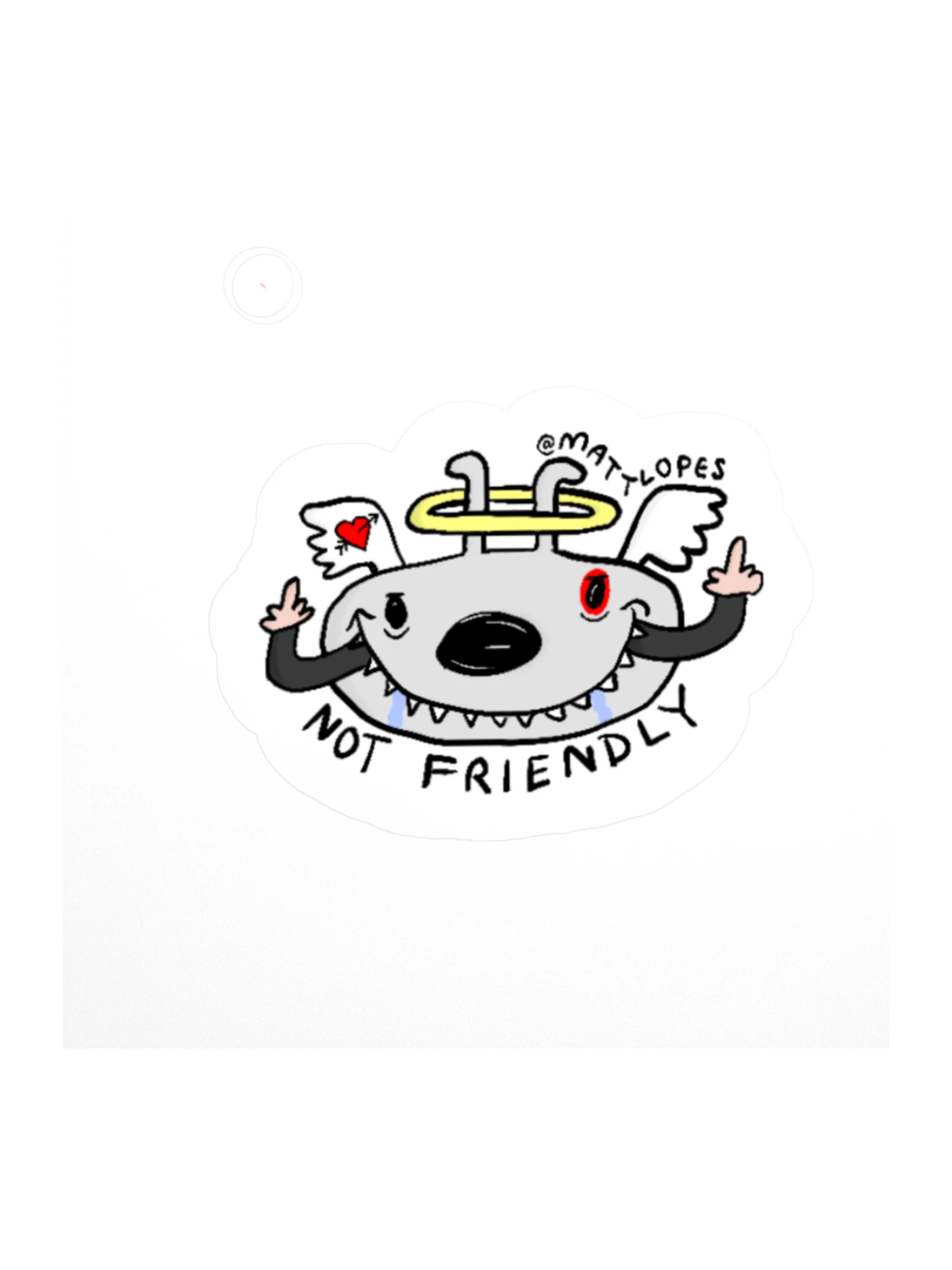 Not Friendly Sticker product image (1)