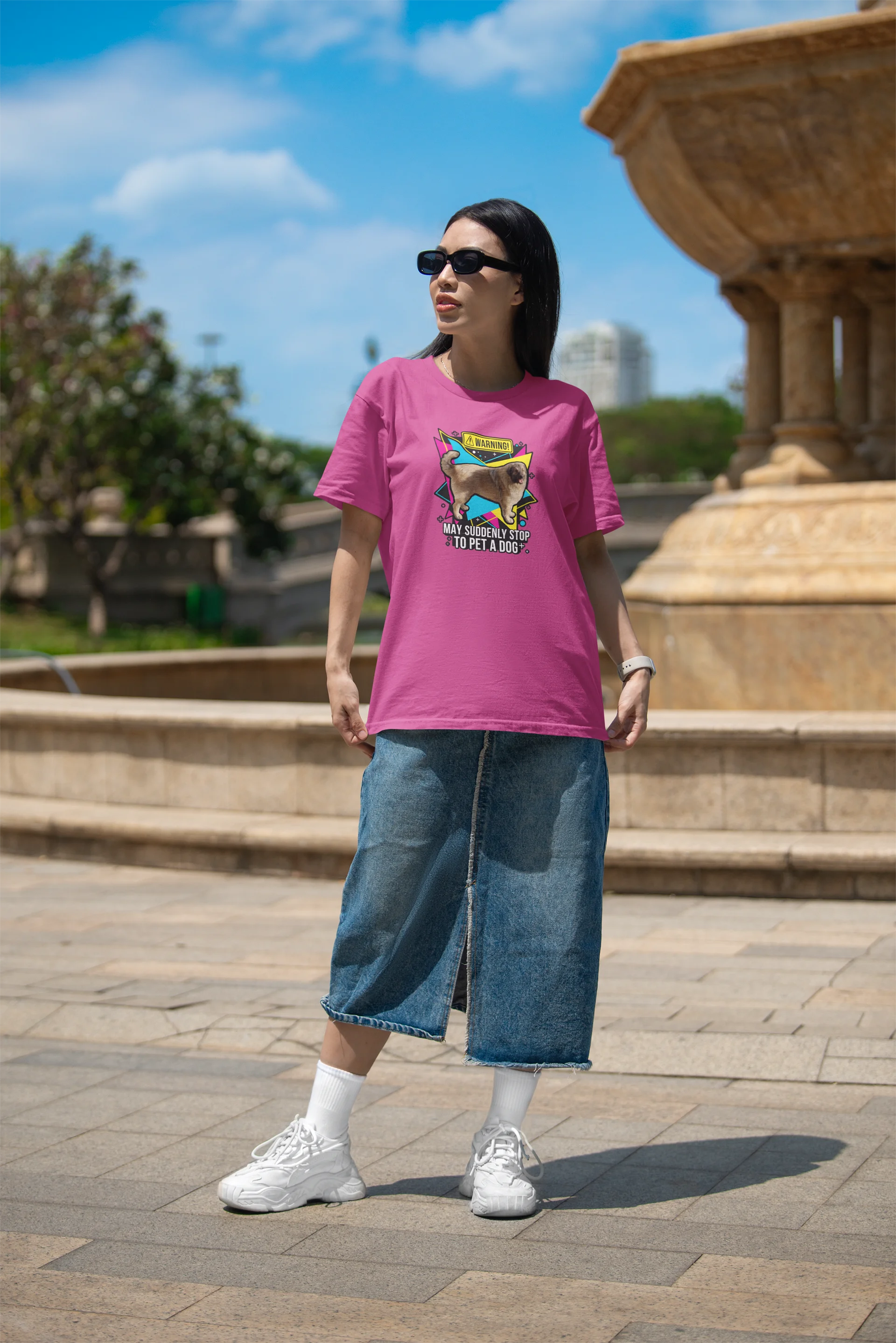 Warning - May Stop Pet Dog Retro Shirt product image (3)