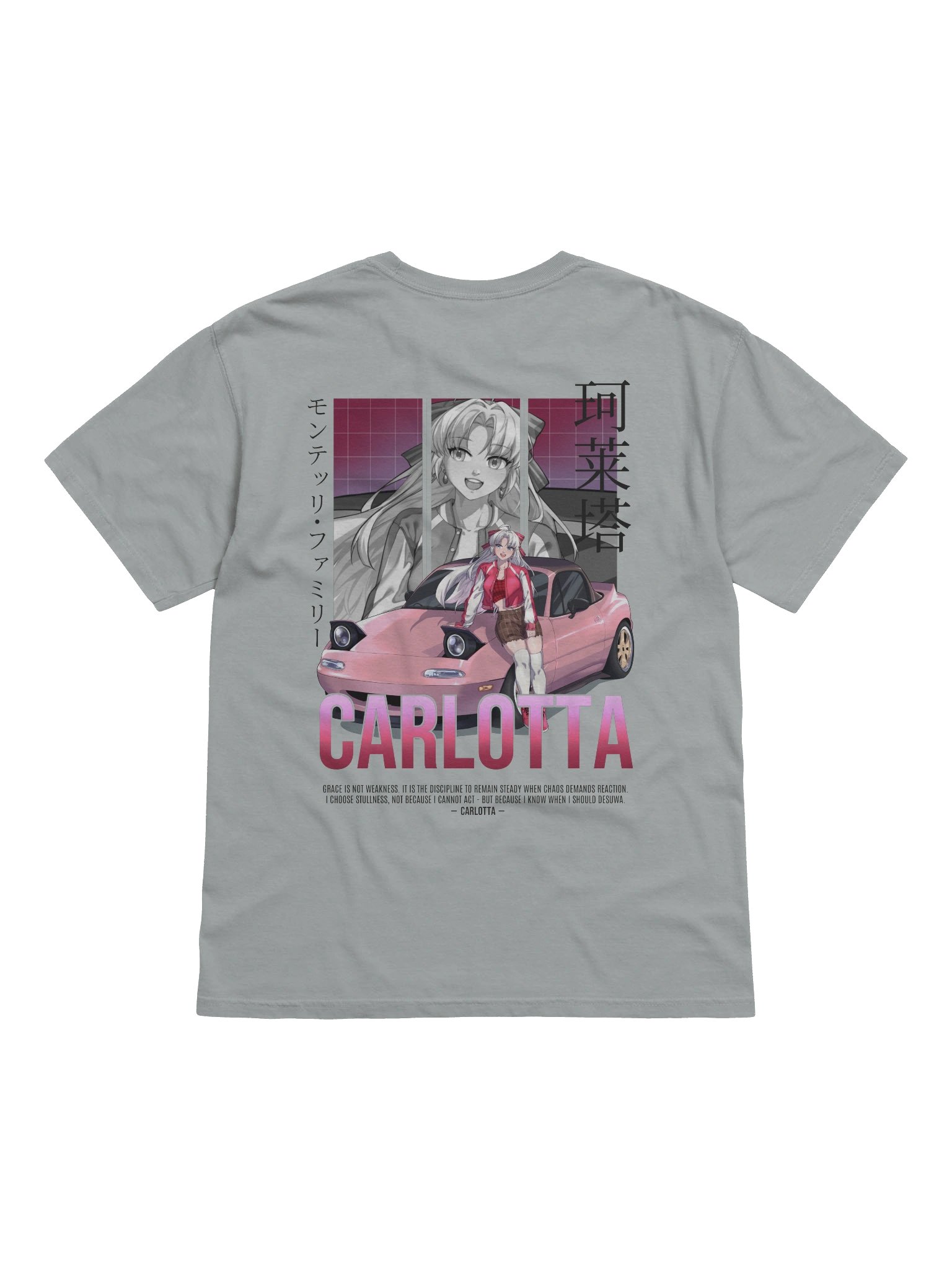 Carlotta JDM T-Shirt (Light Colors) | WuWa Anime Streetwear product image (2)
