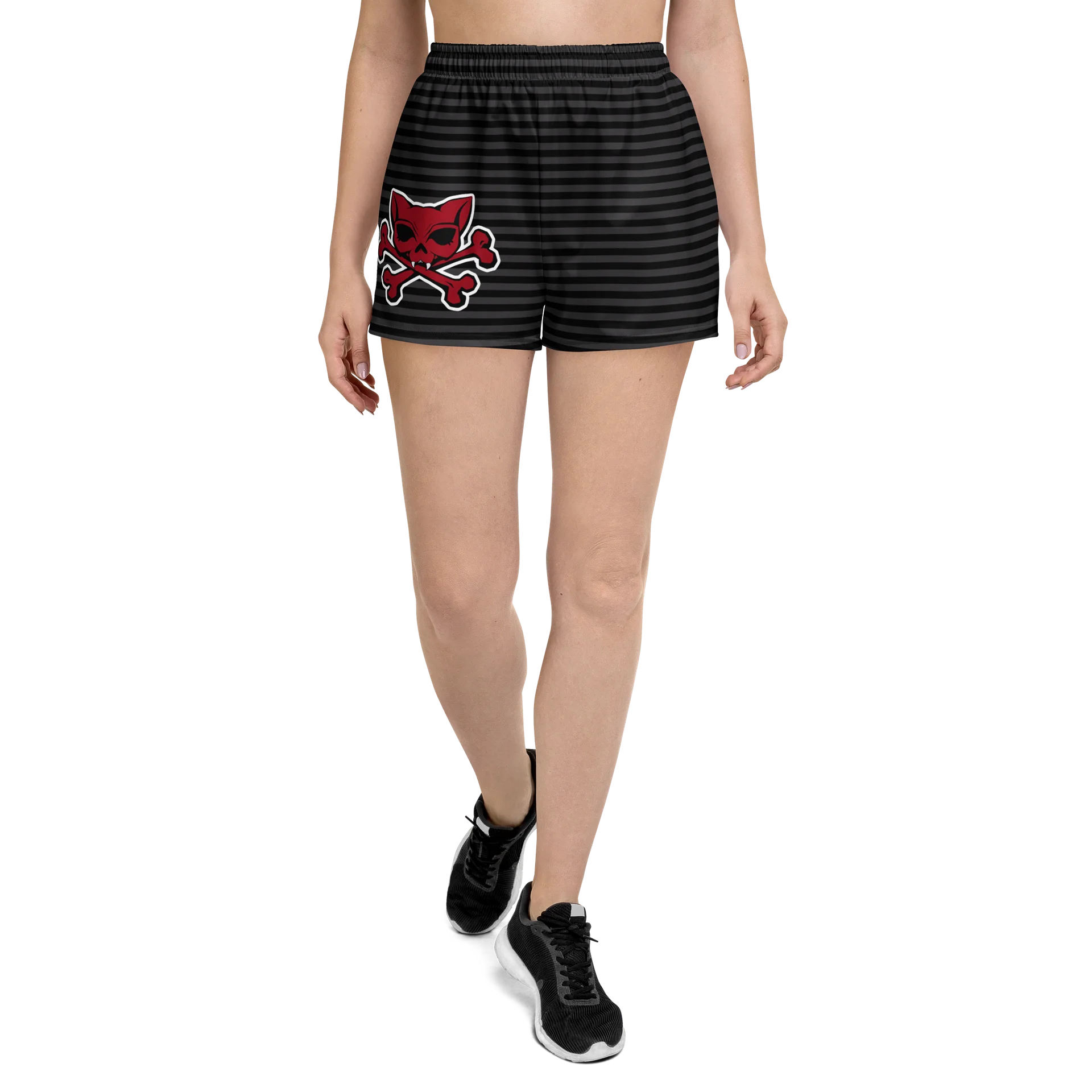 Red Kat Skull Bike Shorts product image (1)