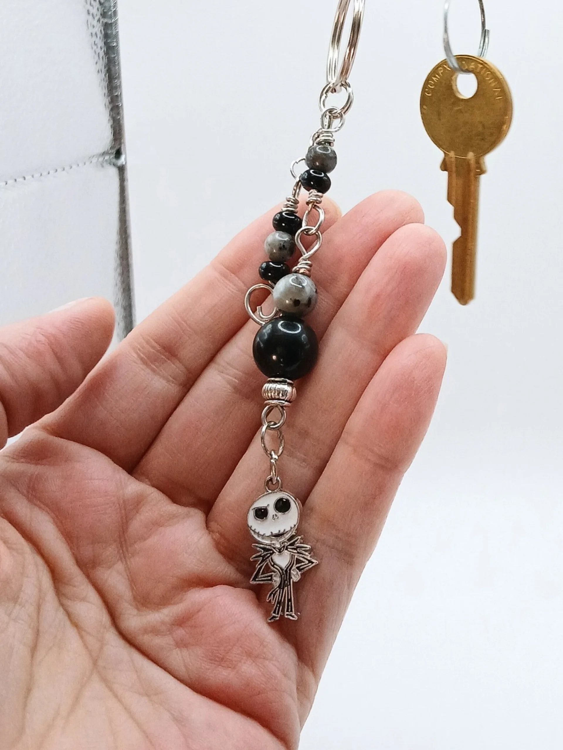 Handmade Bag Charm ft. Pumpkin King, Halloween & Christmas, Keychain, Purse Accessory product image (5)