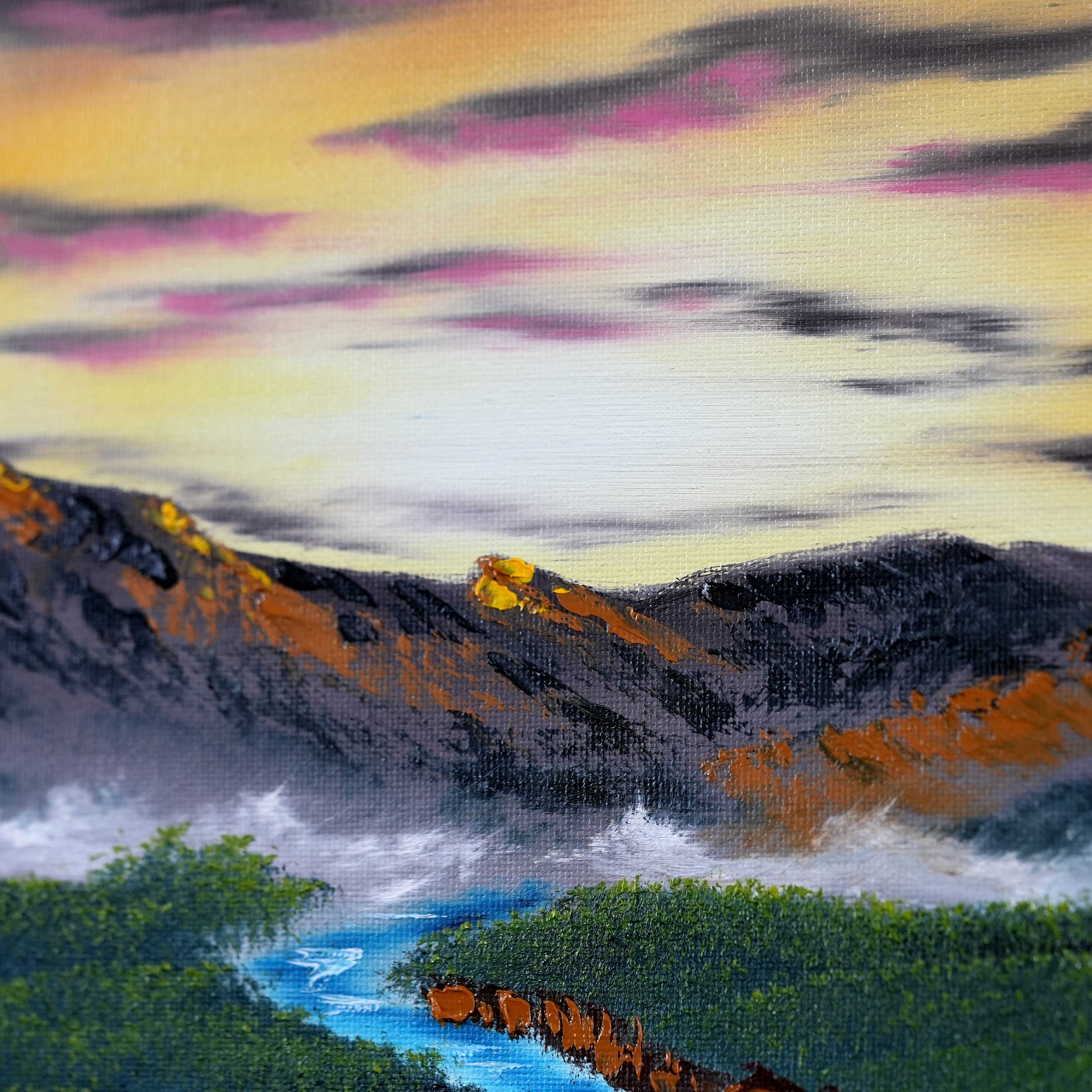 A Peaceful Stream (Original) 12x12 Canvas product image (2)