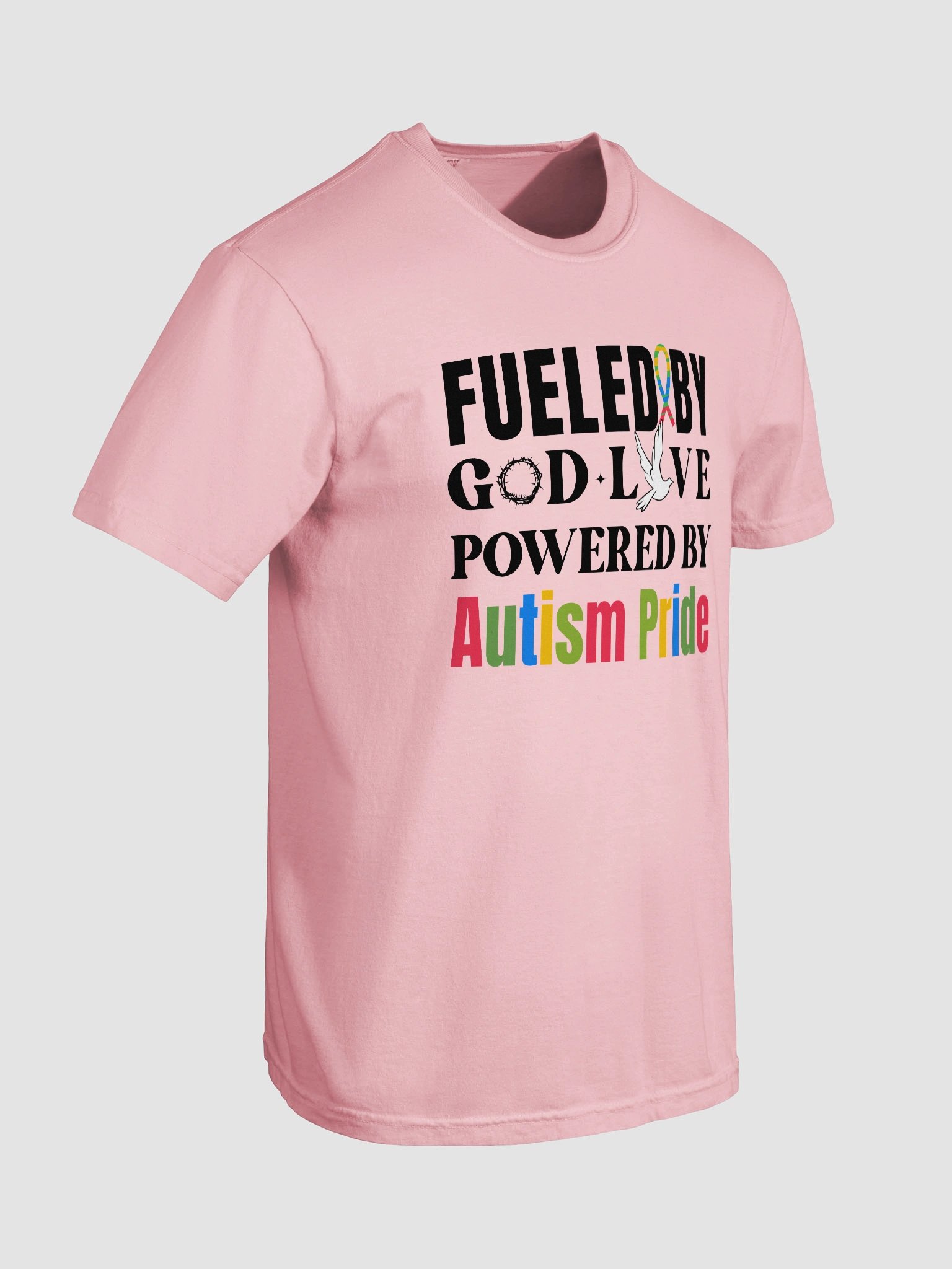 Fueled By God, Powered By Autism Pride, Autism Comfort Colors T-shirt product image (32)