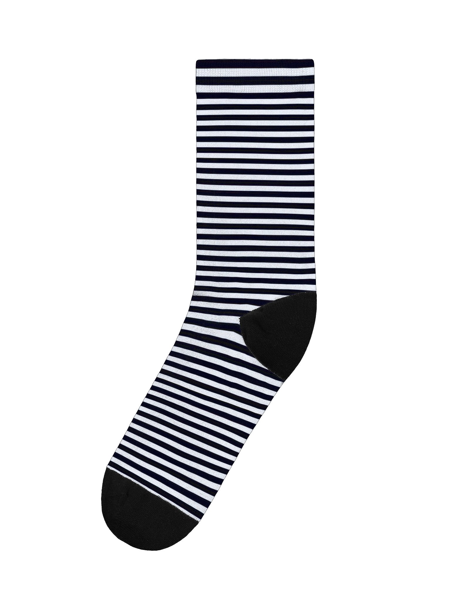 Black and White Striped Eco Friendly Crew Socks product image (1)