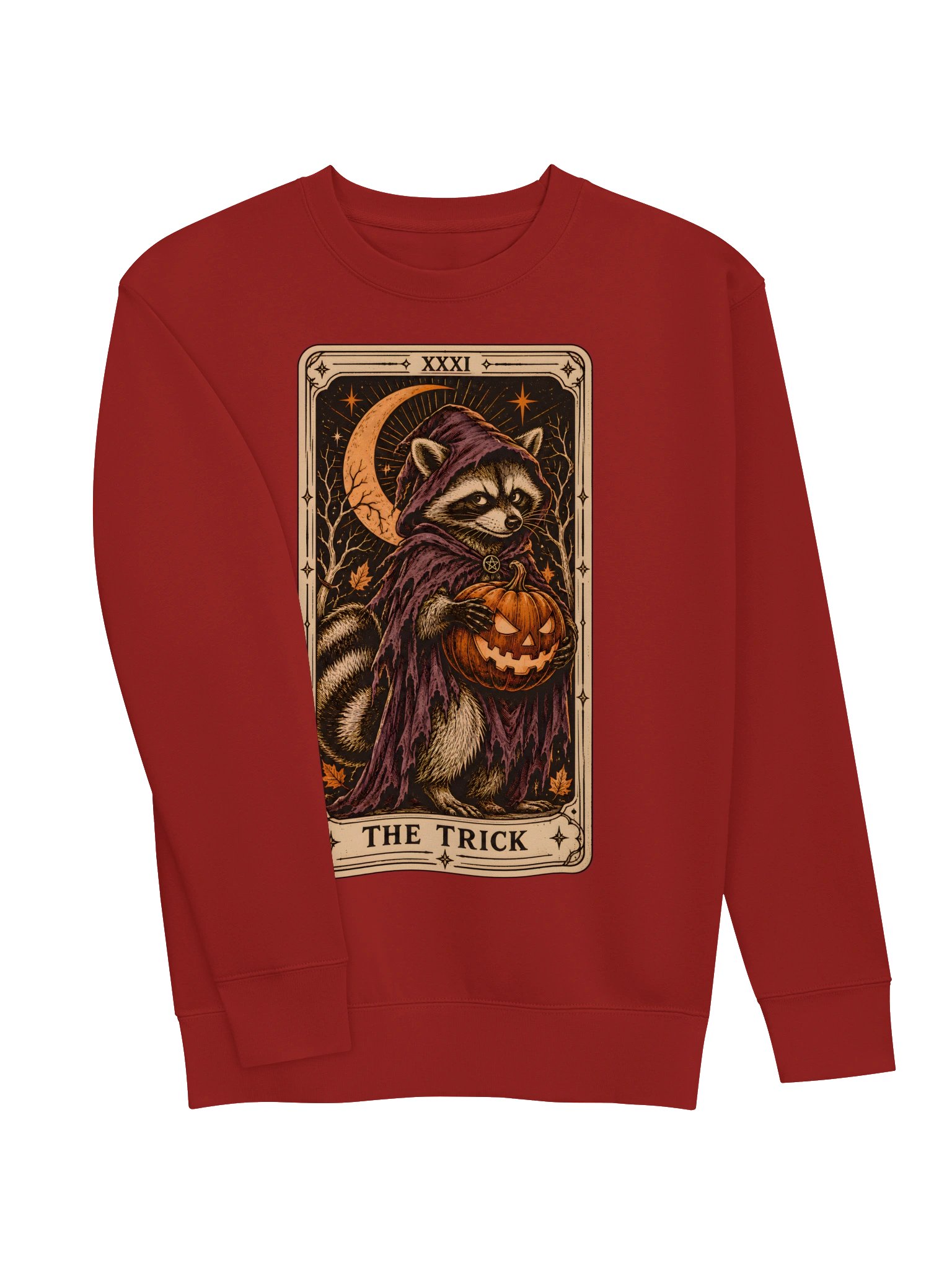 “The Trick” Tarot Card Raccoon Sweatshirt product image (79)