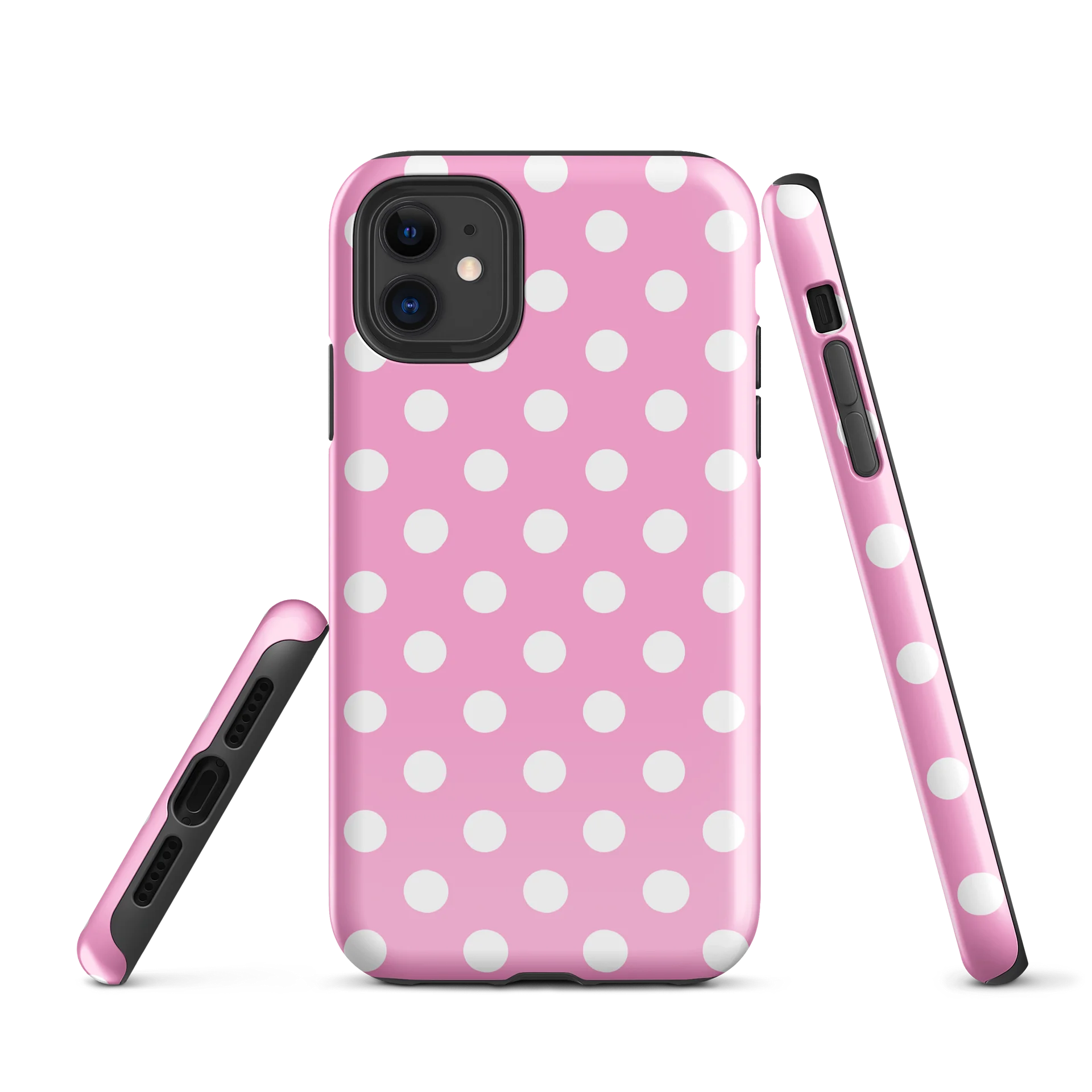 pink polka dot i phone case product image (1)