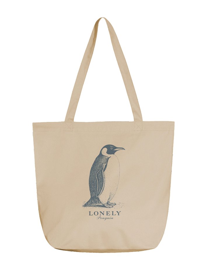 Lonely Penguin Organic Cotton Tote Bag product image (1)