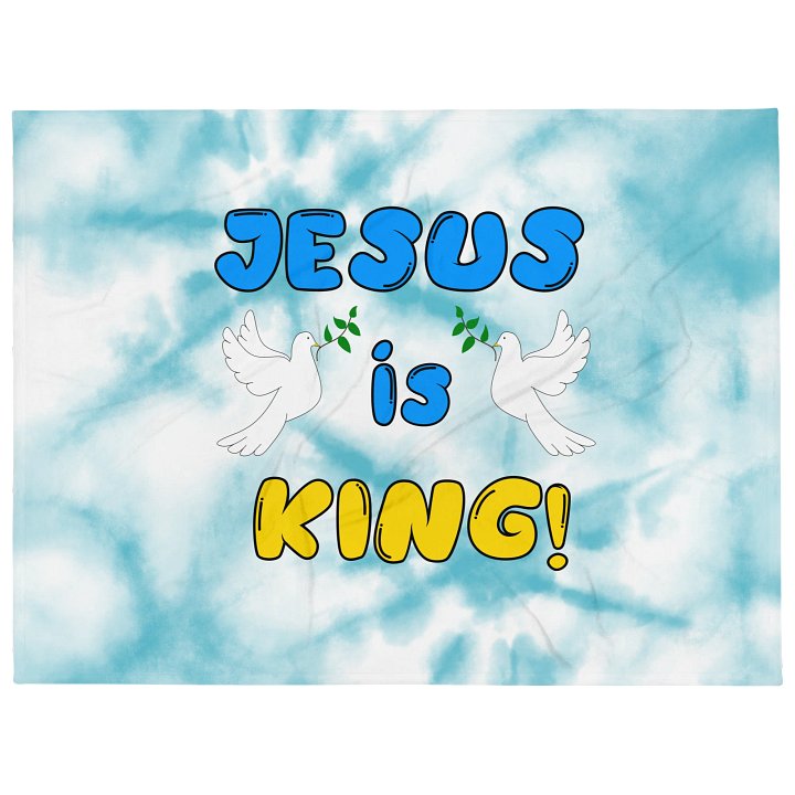 Jesus is King Throw Blanket product image (1)