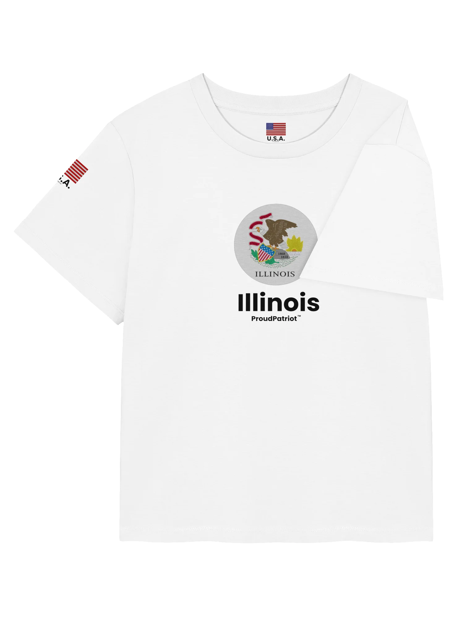 Illinois Women's Ribbed Neck T-Shirt product image (8)
