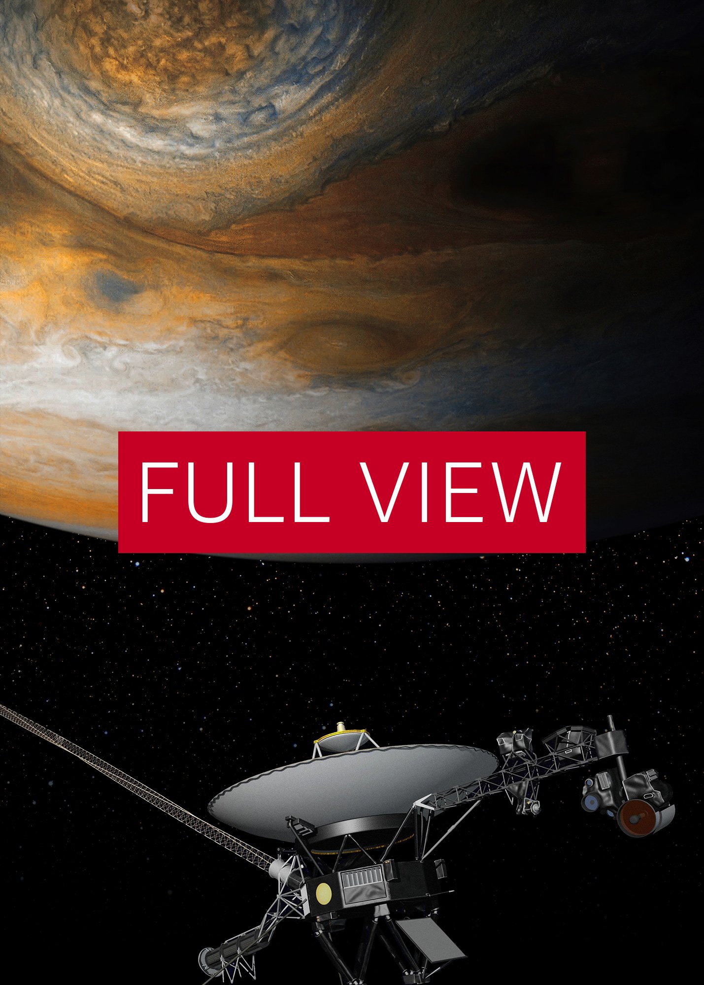 Jupiter and Voyager 1 (Up and down) — space poster, science poster, space photo, nasa poster product image (3)