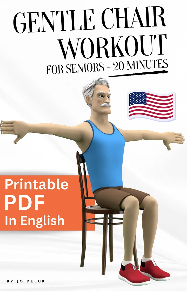 PDF - Seated Exercises for Seniors - Gentle Chair Workout for Over 60 product image (1)