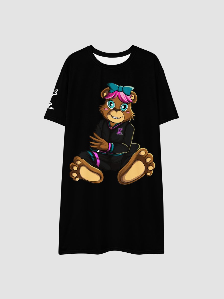 Sitting Girl Bear All-Over Print T-Shirt Dress product image (6)