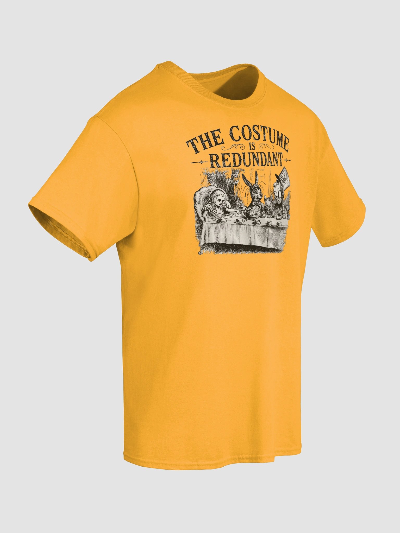 THE COSTUME IS REDUNDANT, Alice Tea Party, Halloween Unisex Cotton Heavyweight T-Shirt product image (6)