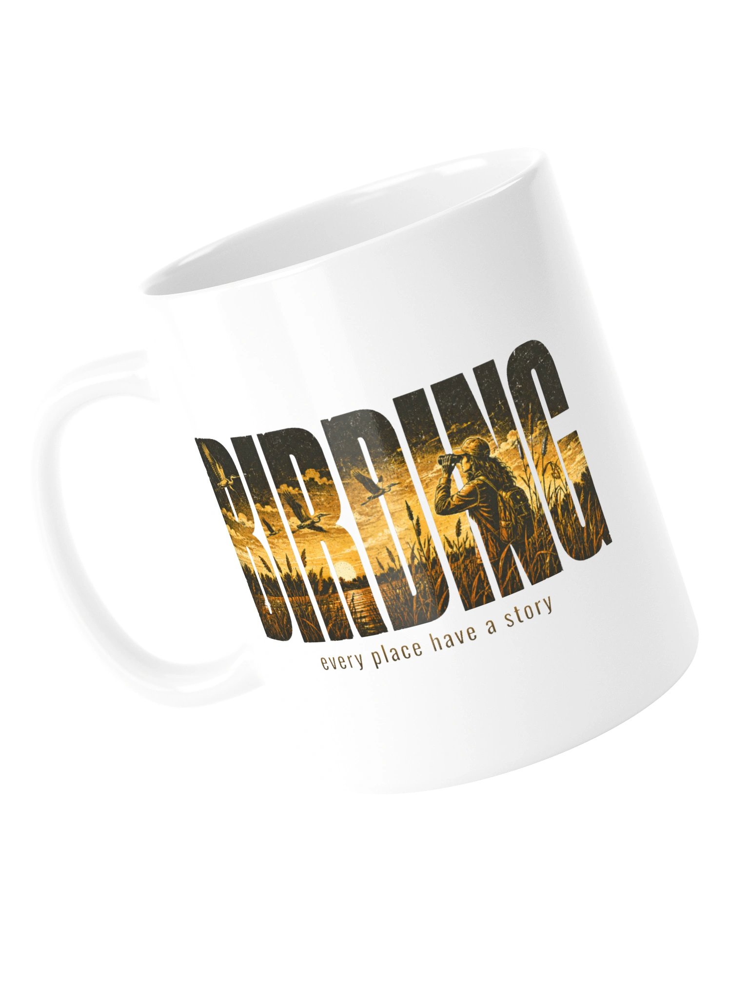 Birding Sunset Ceramic Mug – Nature Scenic Coffee Cup & Birder Gift product image (10)