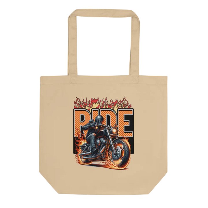 Ride Motorcycle Flaming Eco-Friendly Tote Bag product image (1)
