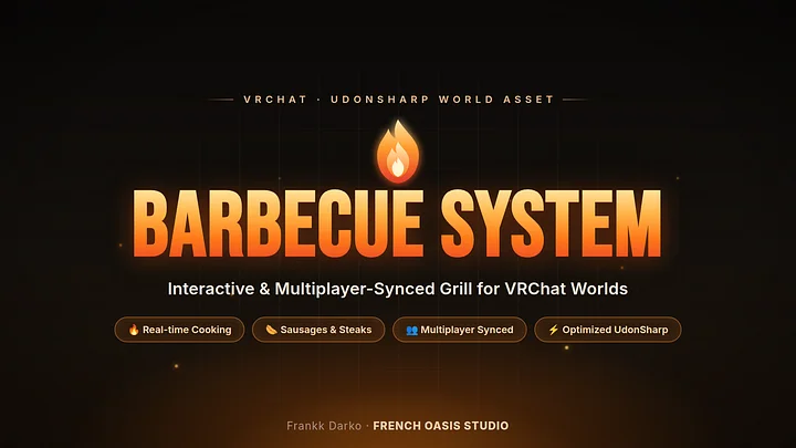 [VRChat Asset] Barbecue System — Interactive Grill for VRChat product image (1)