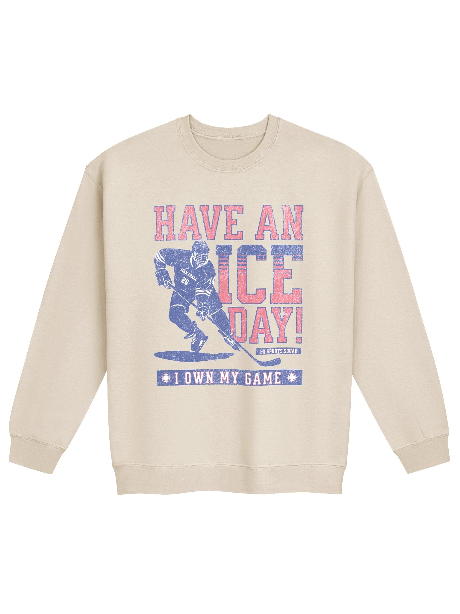 Urban Hockey EQALL® Originals Sporty Moves Vibe_Crewneck Unisex Sweatshirt_Blue_Pink product image (2)