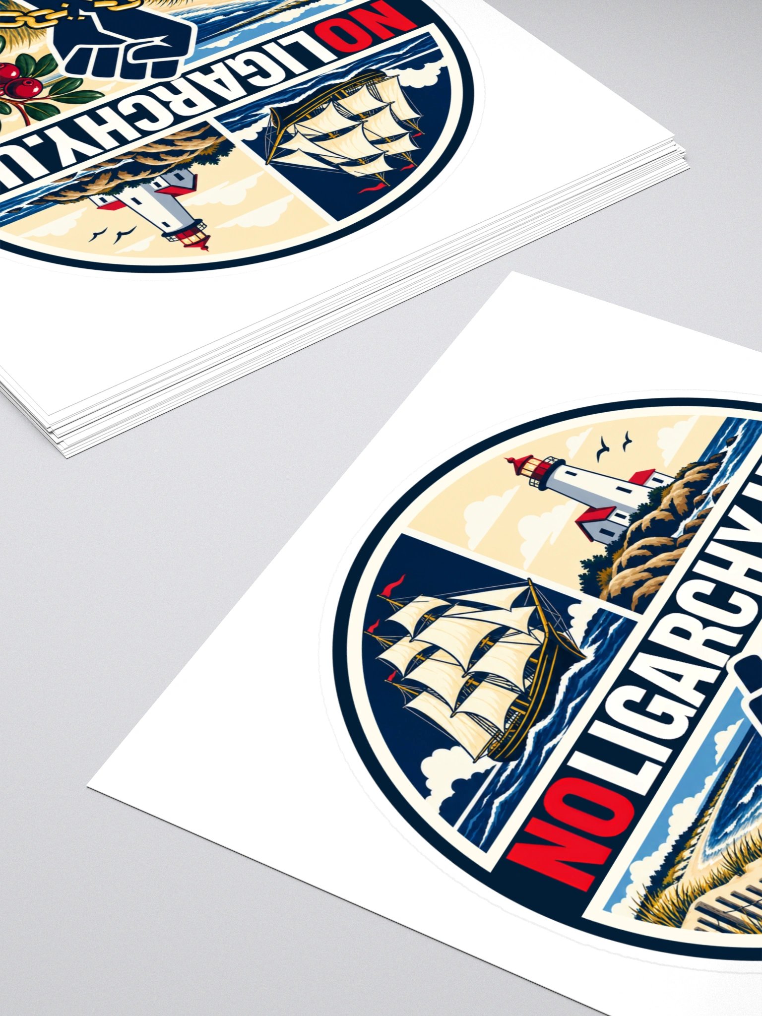 Massachusetts NOLIGARCHY.US sticker product image (4)