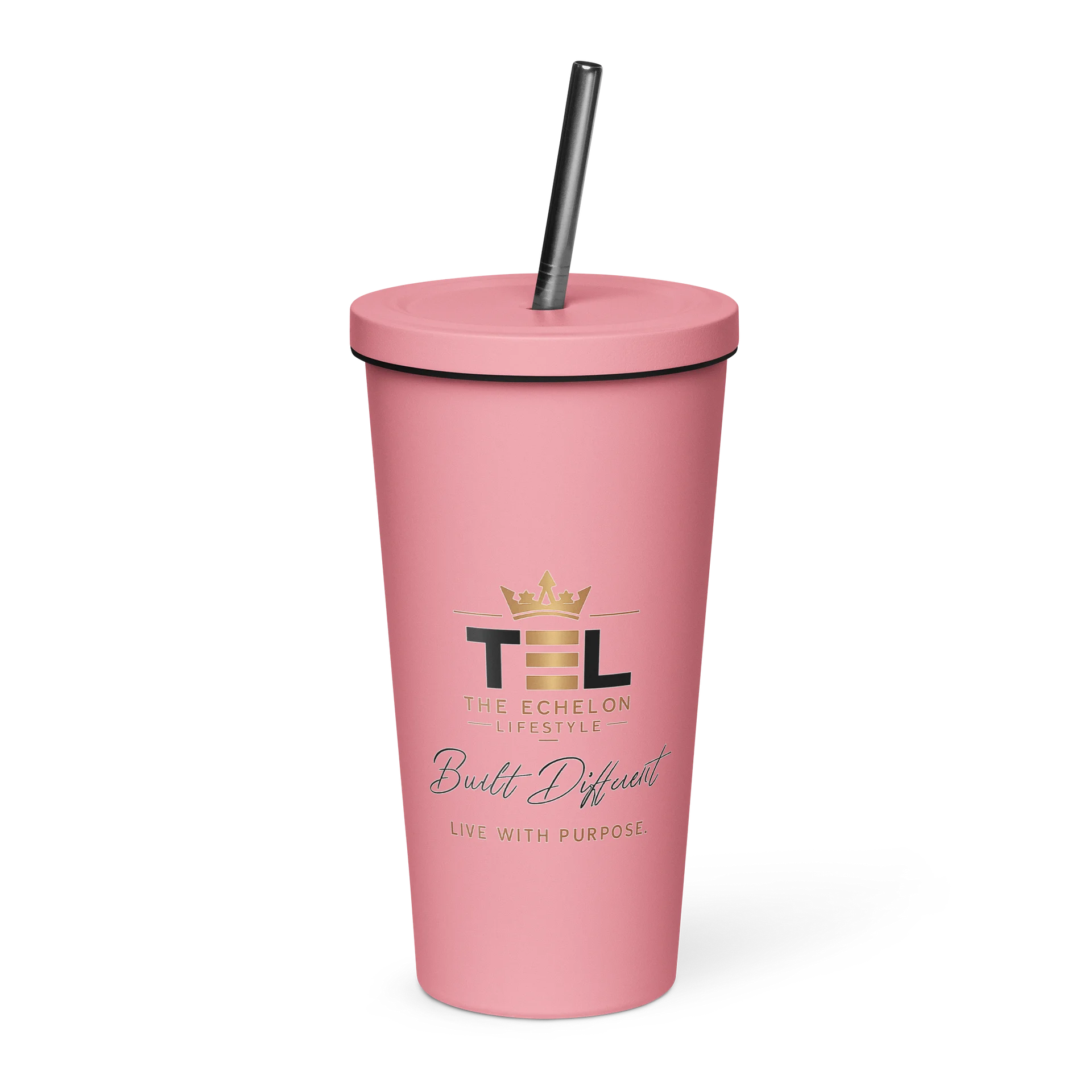 Built Different. Live With Purpose.™ Premium Pink Tumbler product image (2)